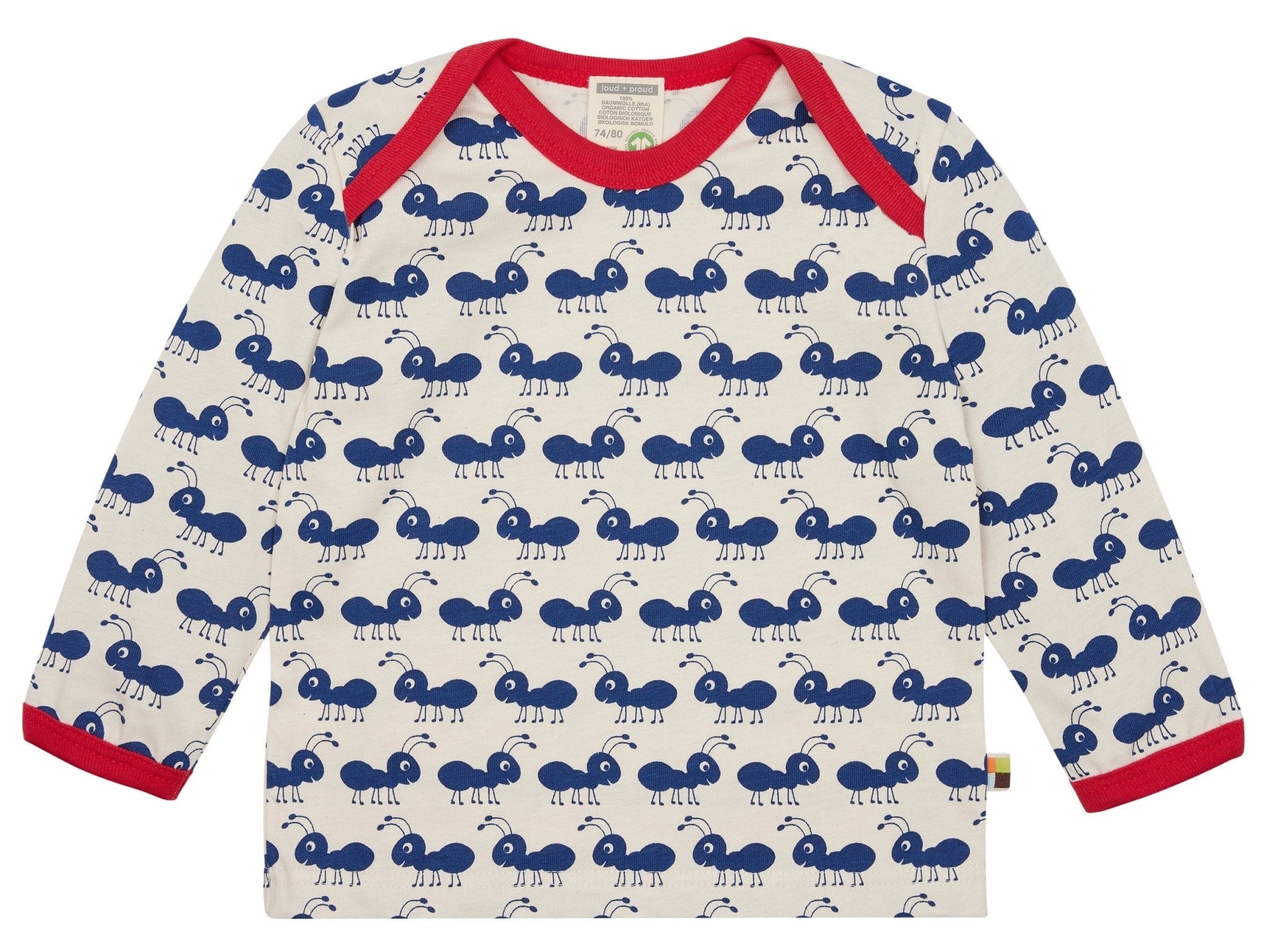 Shirt Langarm mit Druck Ameisen - loud + proud - 2077 - ul - 62/68