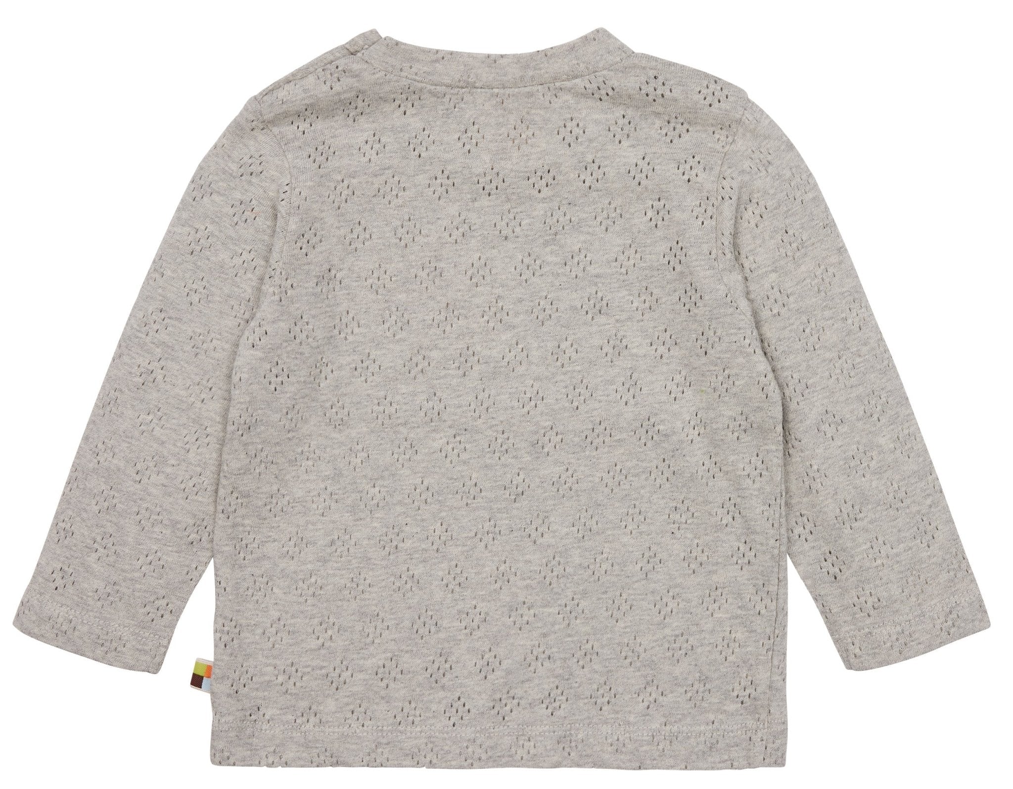 Shirt langarm mit Lochmuster - loud + proud - 1136 - sil - 62/68