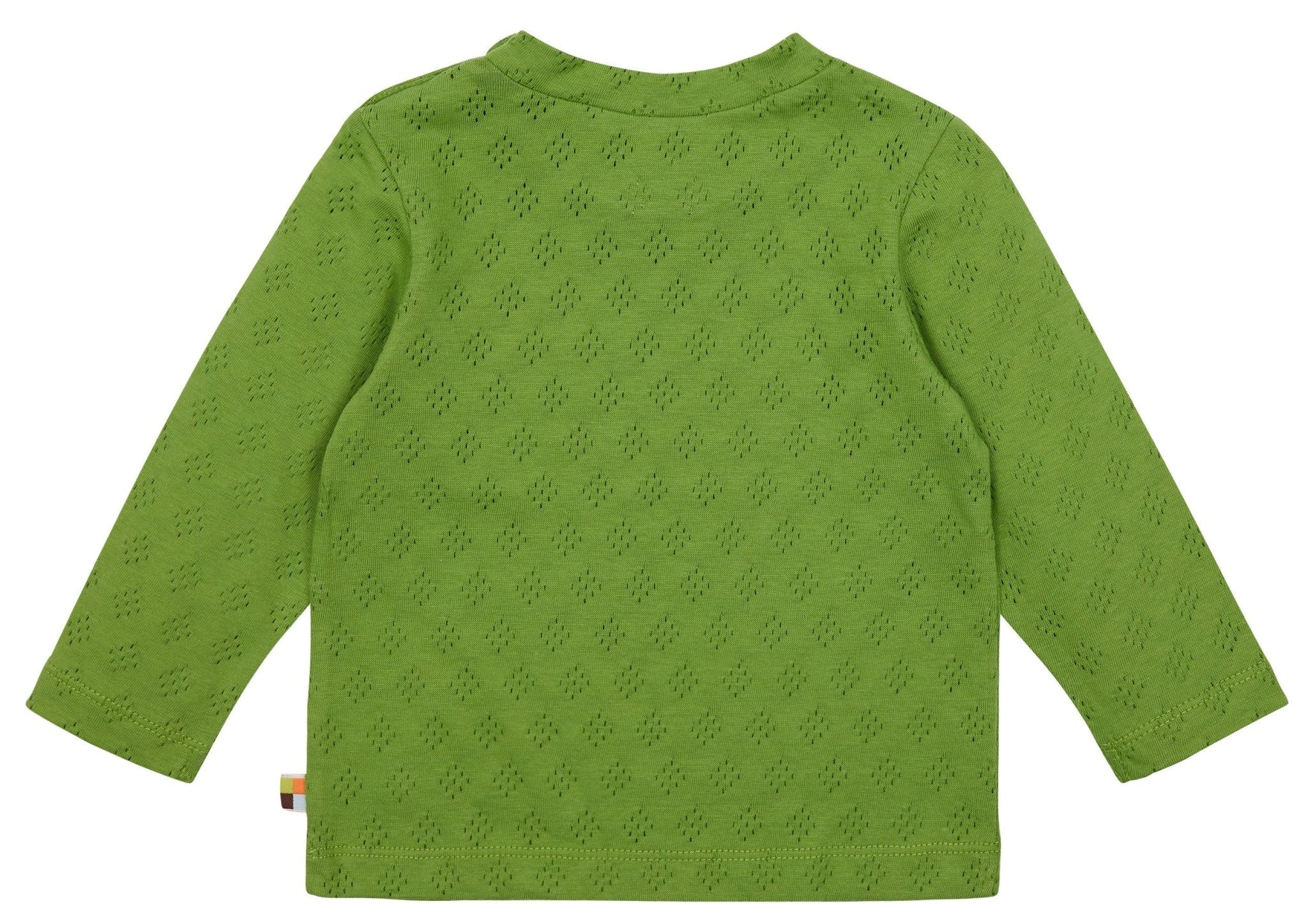 Shirt langarm mit Lochmuster - loud + proud - 1136 - grs - 62/68