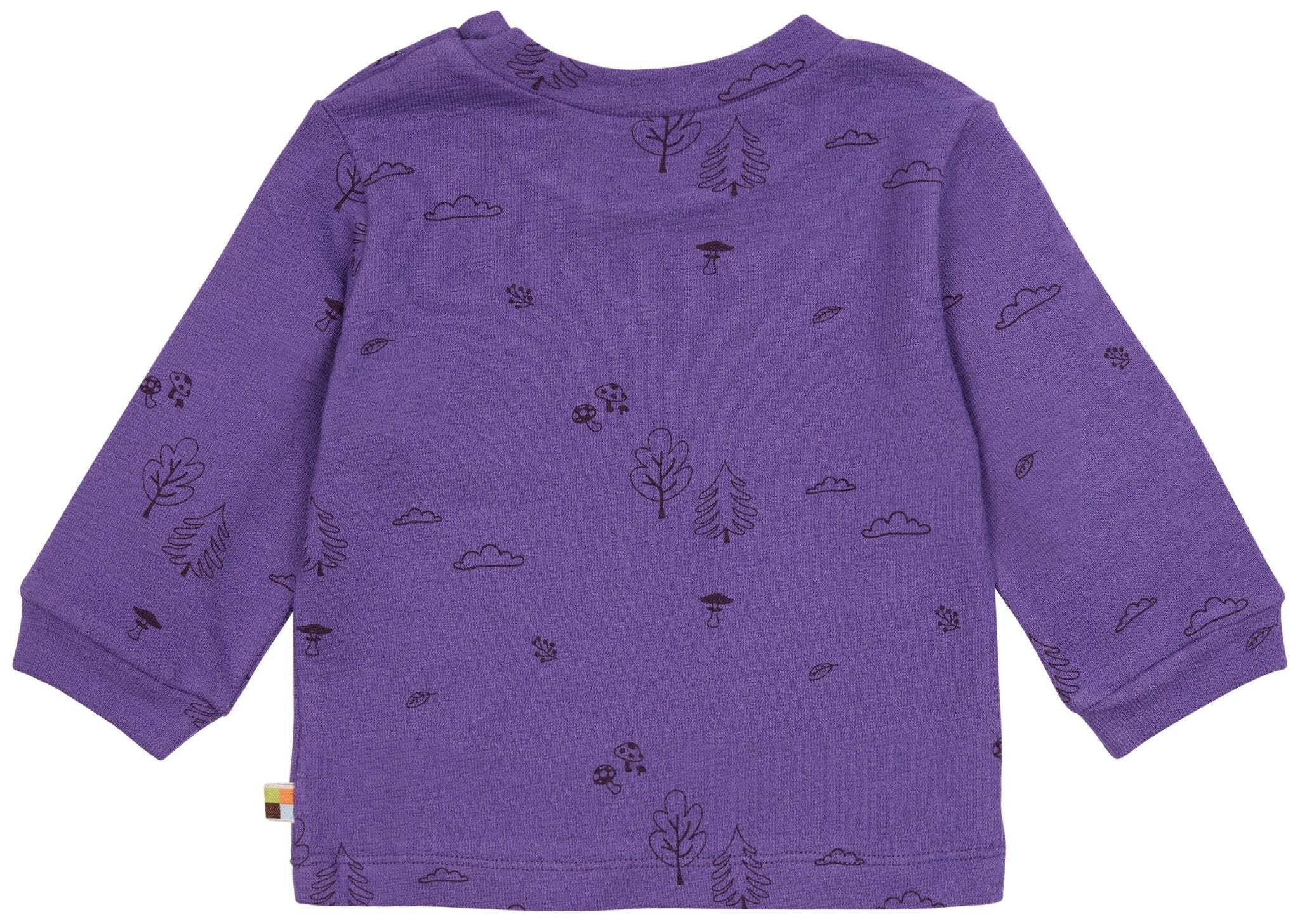 Shirt langarm Strukturstrick mit Druck - loud + proud - 1135 - vio - 62/68