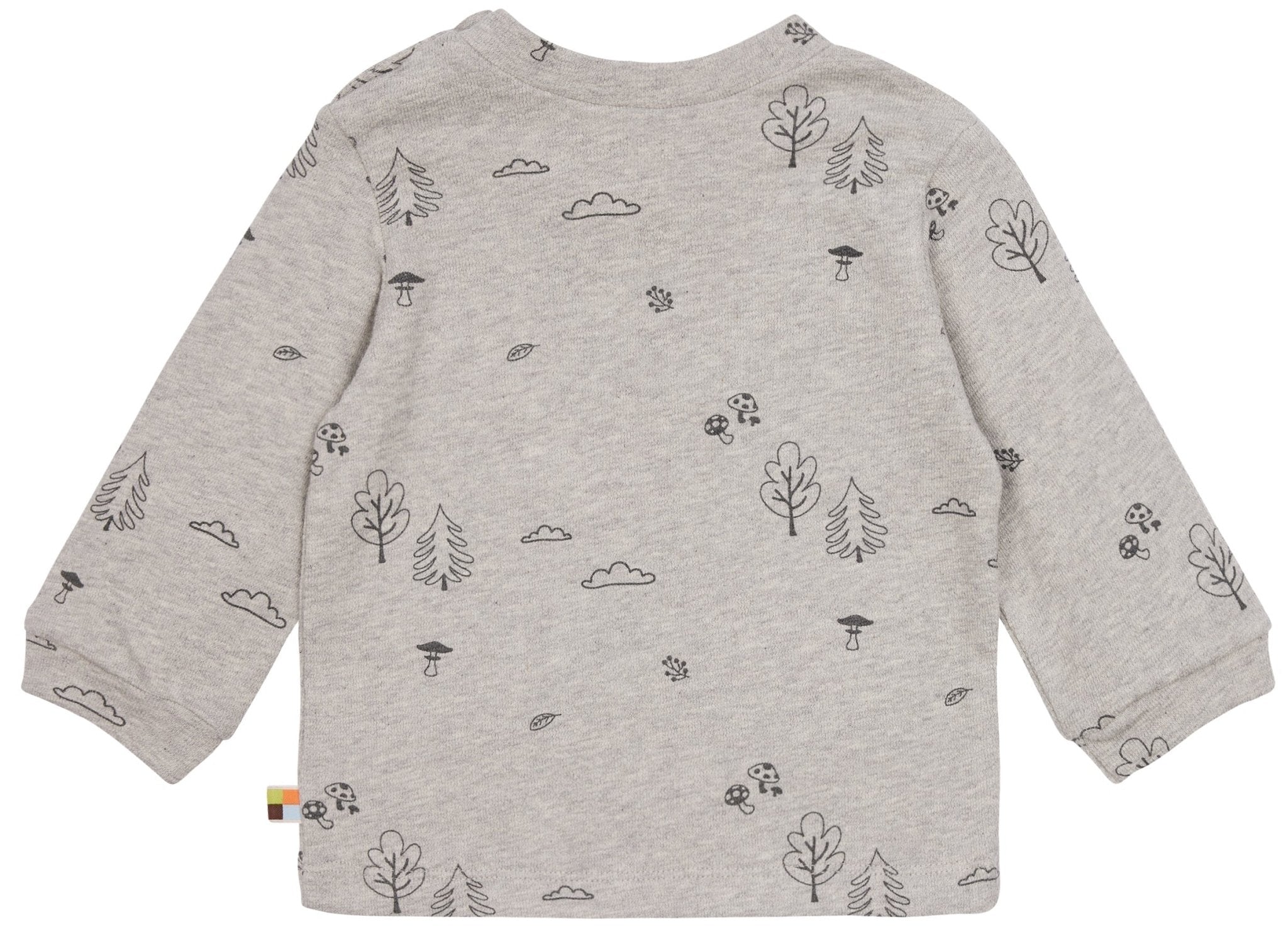 Shirt langarm Strukturstrick mit Druck - loud + proud - 1135 - sil - 62/68