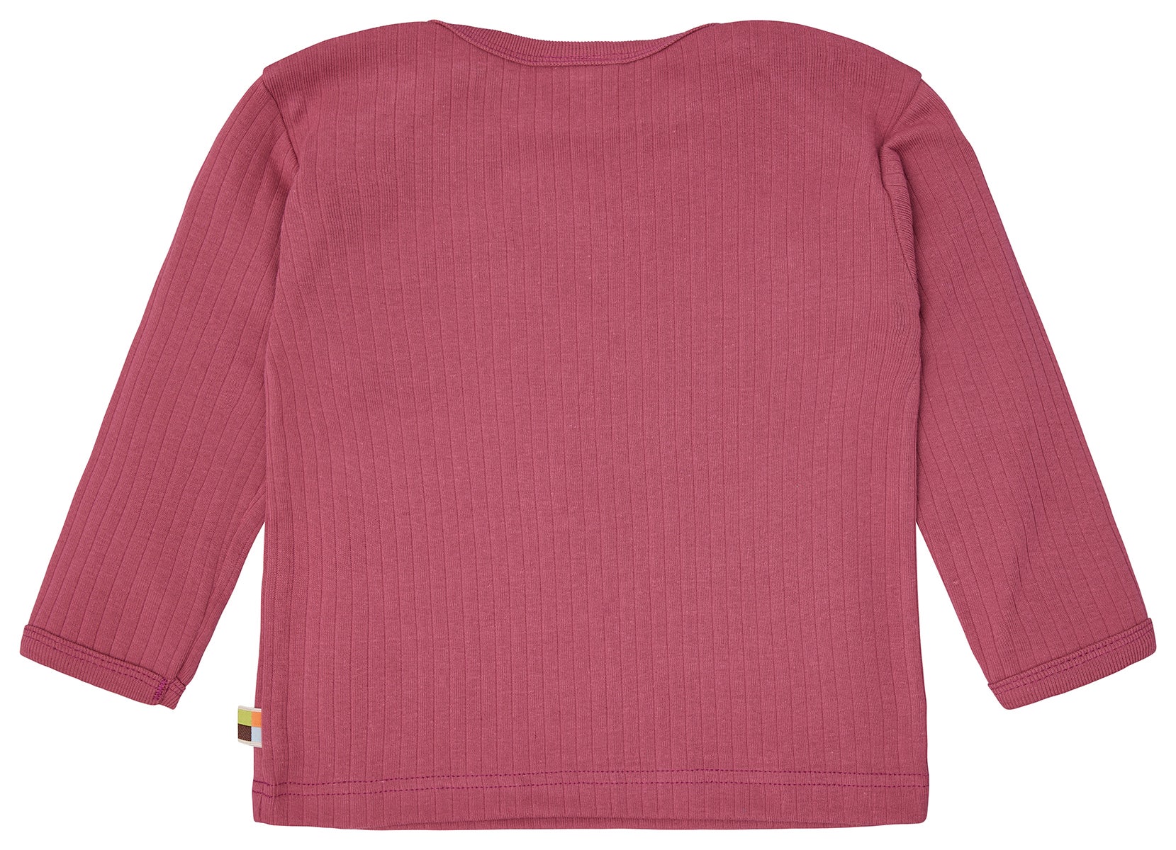 Shirt langarm Uni mit Rippe - loud + proud - 1163 - rou - 62/68