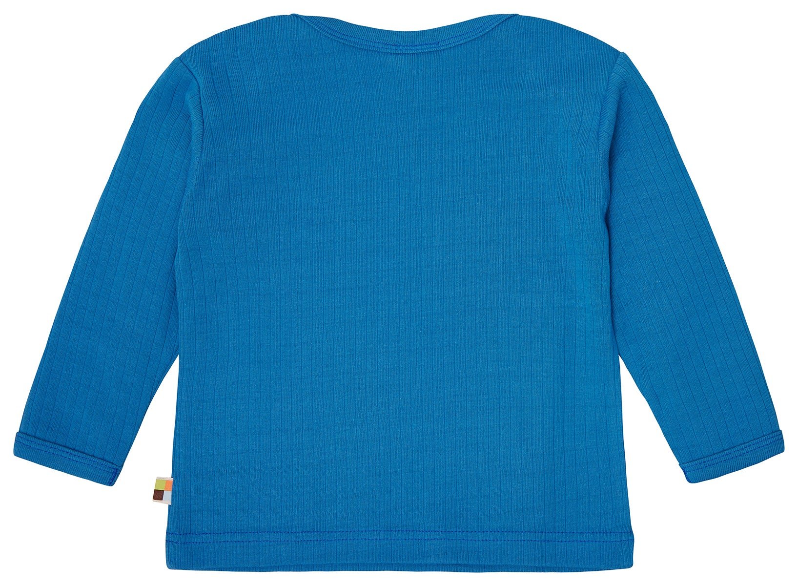 Shirt langarm Uni mit Rippe - loud + proud - 1163 - azu - 62/68