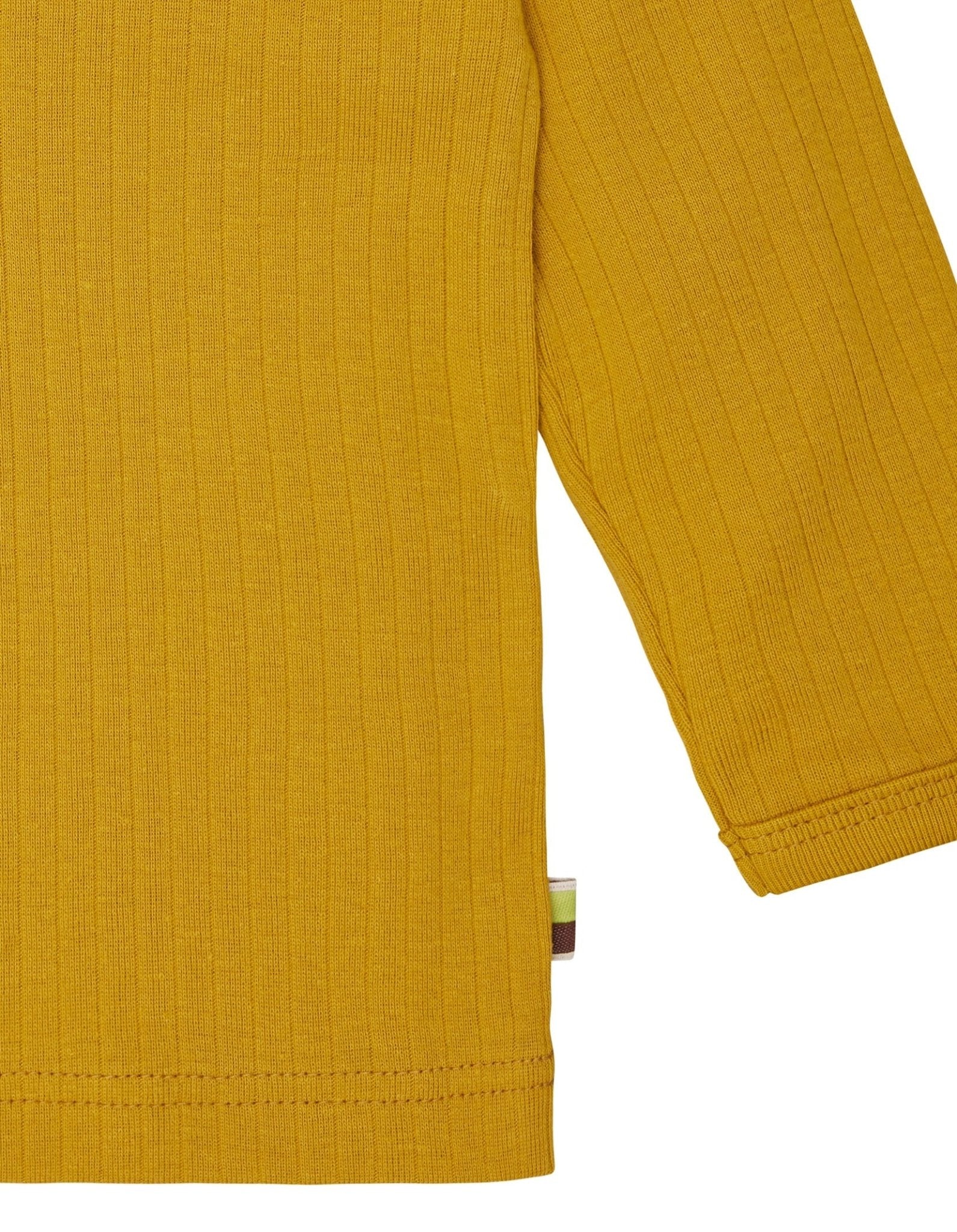 Shirt langarm Uni mit Rippe - loud + proud - 1163 - cur - 62/68