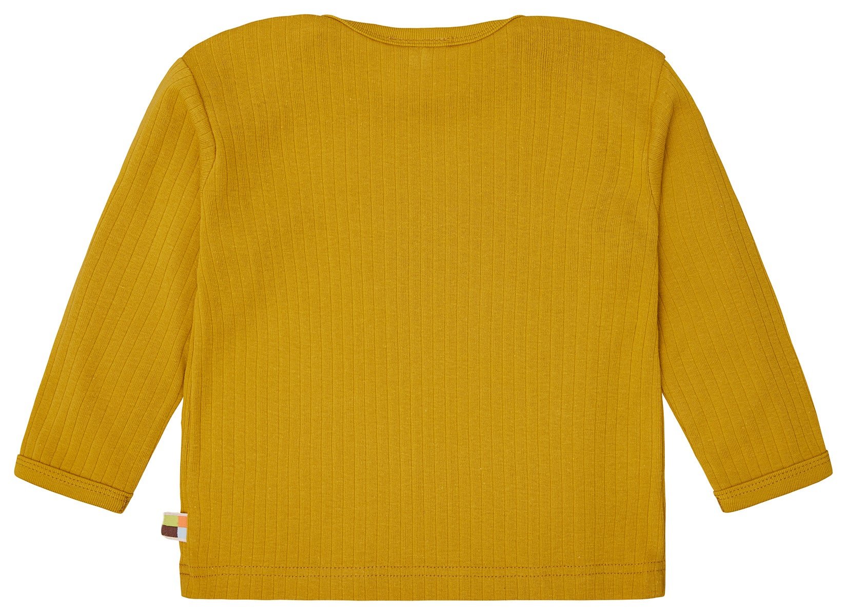 Shirt langarm Uni mit Rippe - loud + proud - 1163 - cur - 62/68