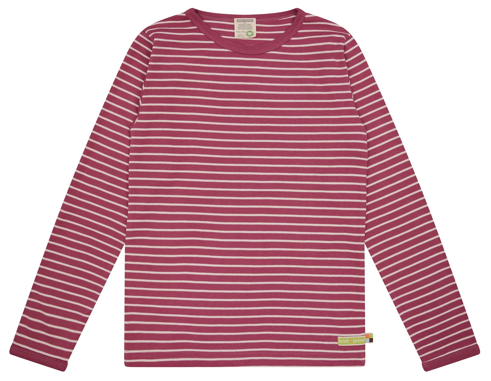 Shirt Streifen - loud + proud - 1176K - rou - 134/140