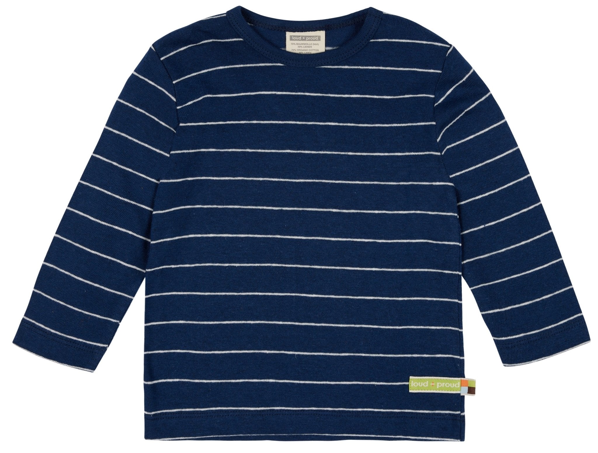 Shirt Streifen mit Leinen - loud + proud - 1115 - ul - 62/68