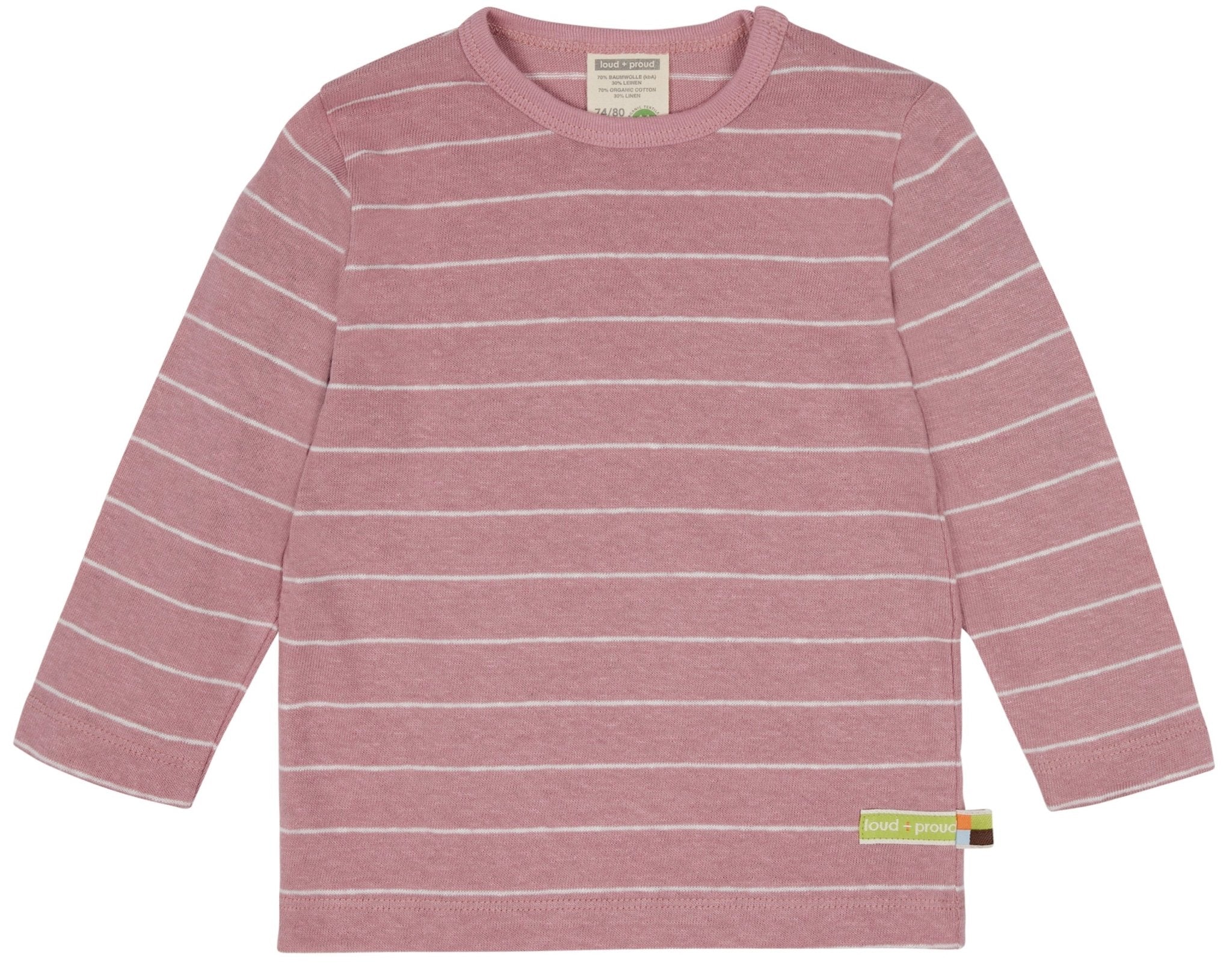 Shirt Streifen mit Leinen - loud + proud - 1115 - ast - 62/68