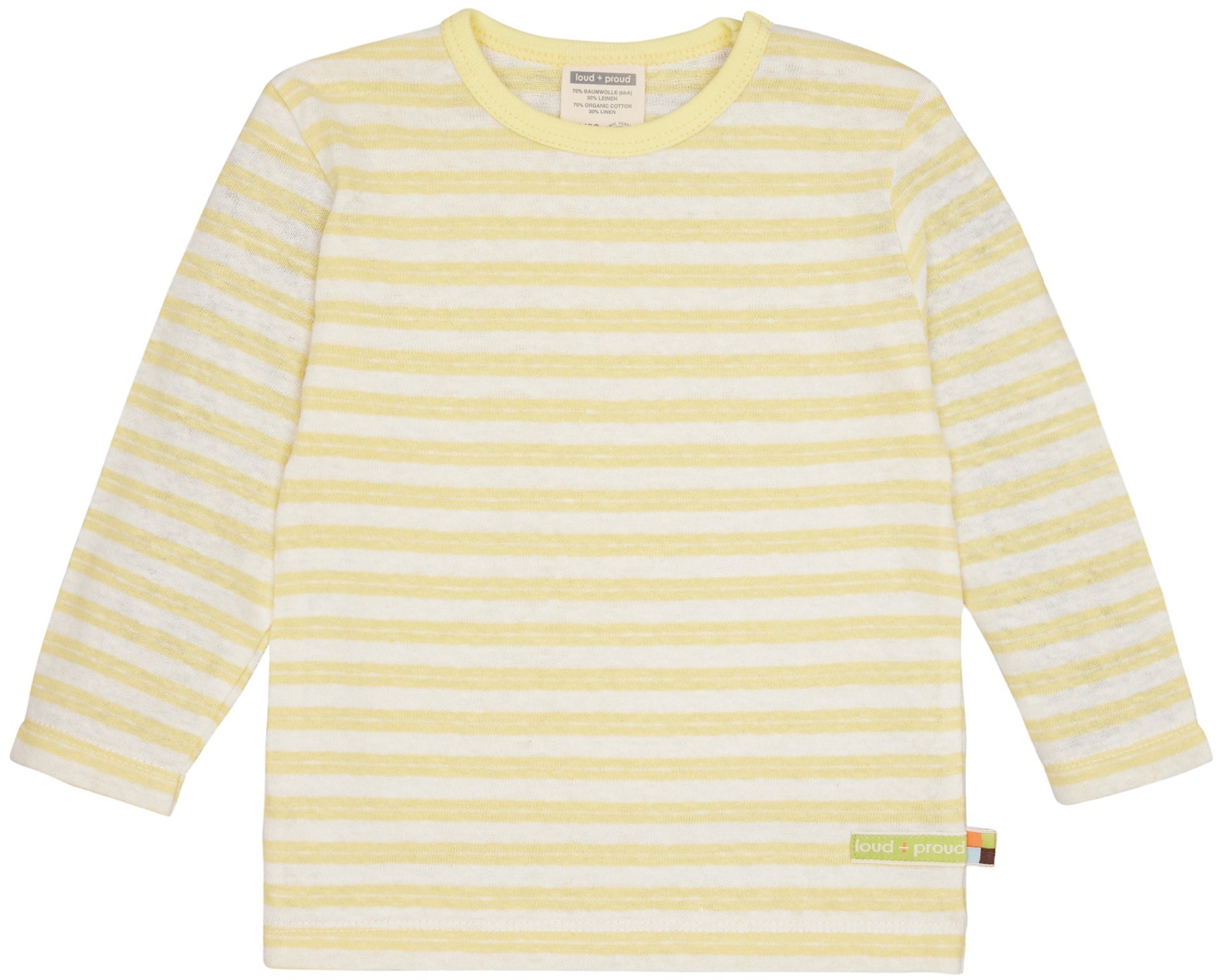 Shirt Streifen mit Leinen - loud + proud - 1146 - bl - 62/68