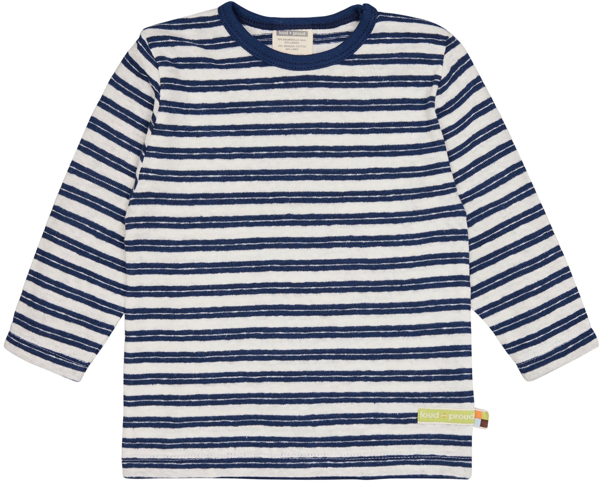 Shirt Streifen mit Leinen - loud + proud - 1146 - ul - 62/68