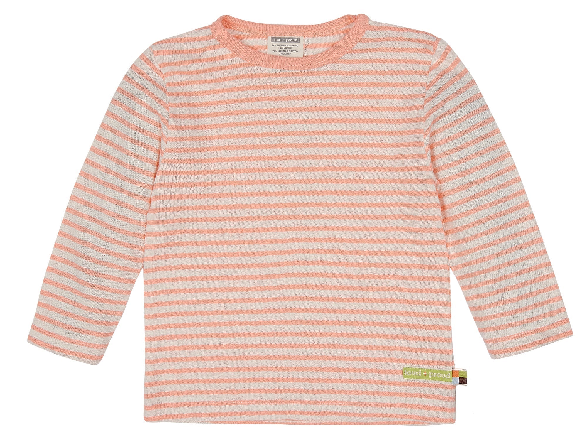 - Shirt Streifen mit Leinen - loud + proud - 1092-pea-62/68