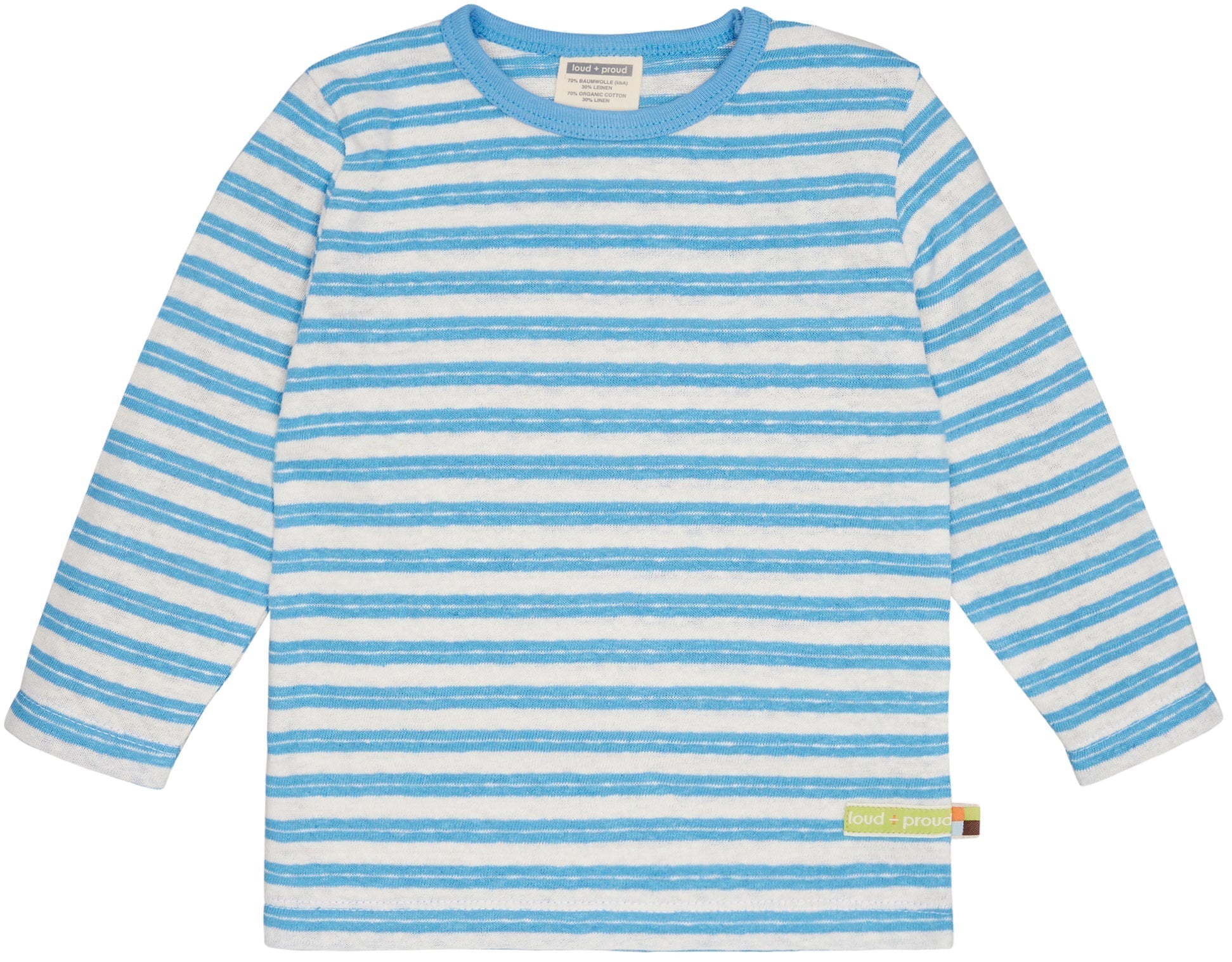 Shirt Streifen mit Leinen - loud + proud - 1146 - bas - 62/68