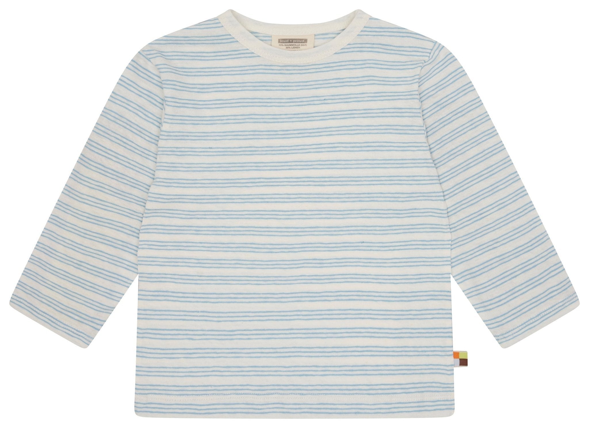 Shirt Streifen mit Leinen - loud + proud - 1180 - air - 62/68