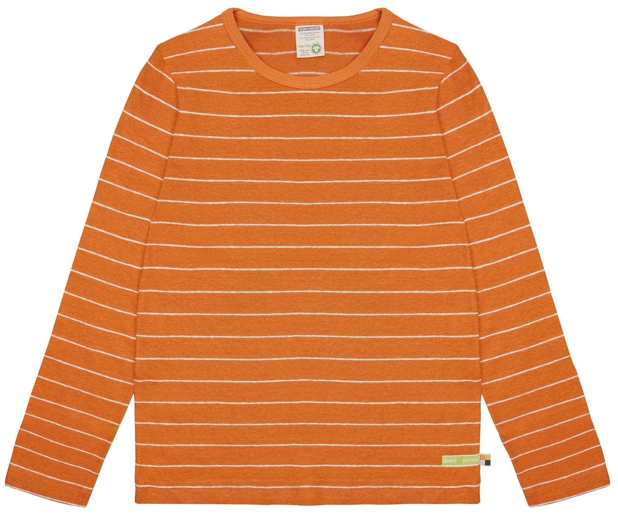 Shirt Streifen mit Leinen - loud + proud - 1115K - car - 134/140