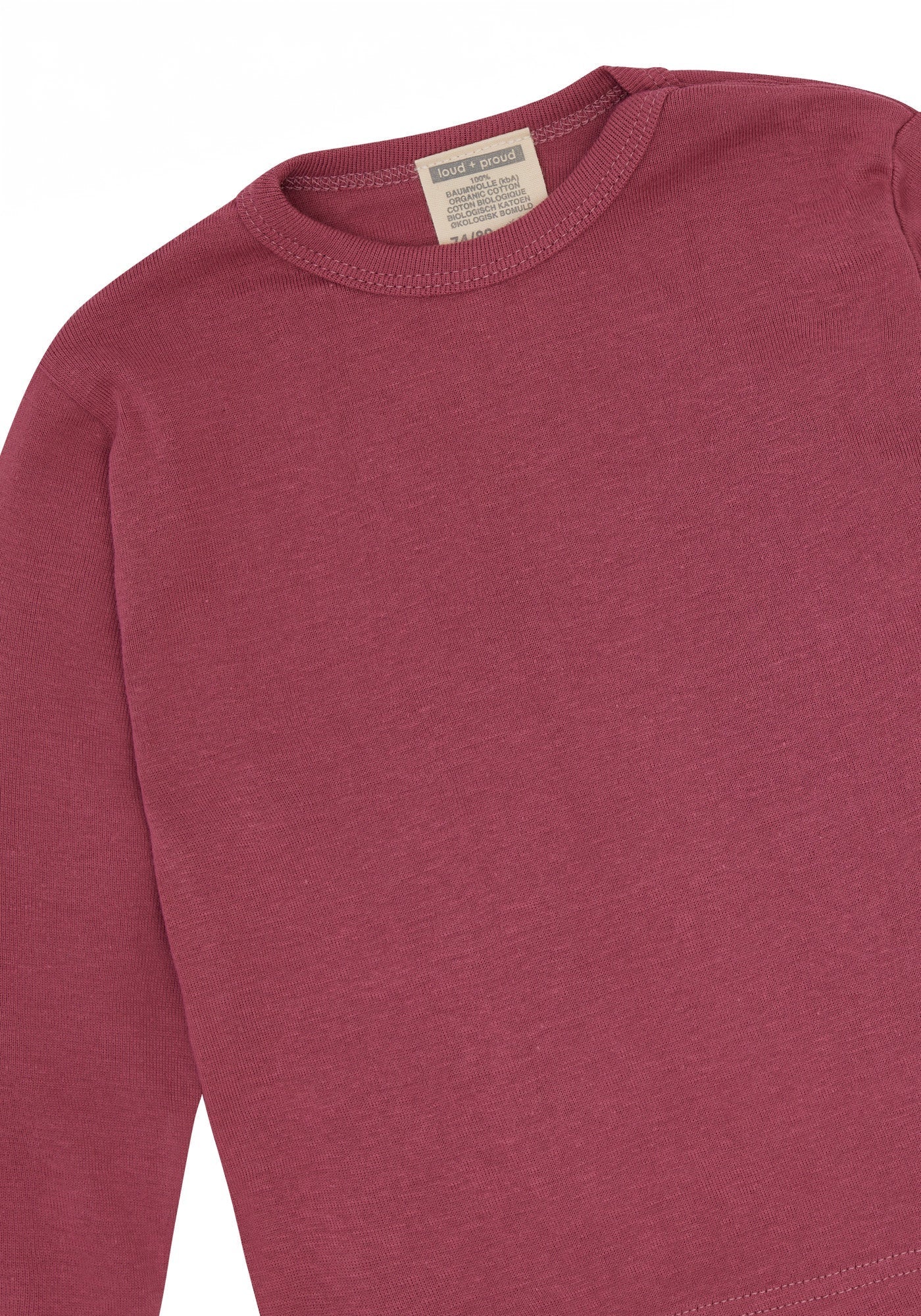 Shirt uni - loud + proud - 1191 - rou - 62/68