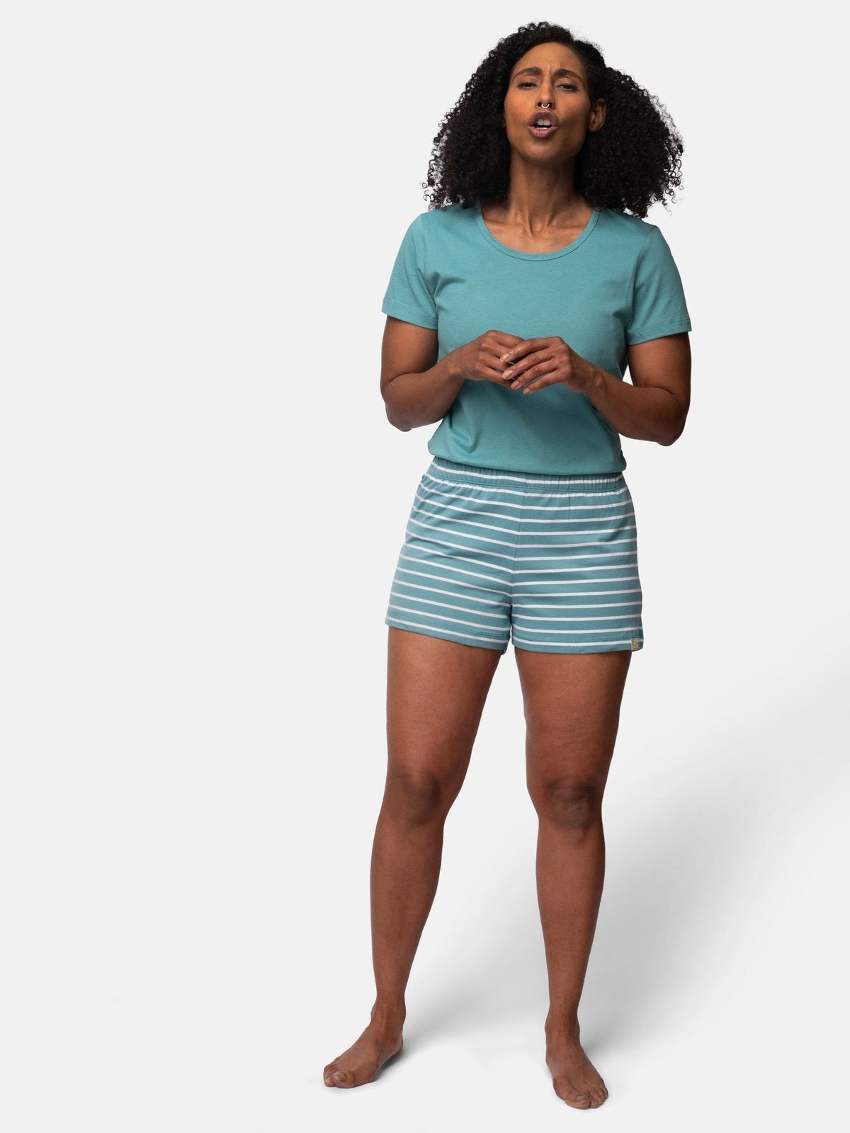 Shorts Ringel aus weichem Jersey - loud + proud - G403-top-36