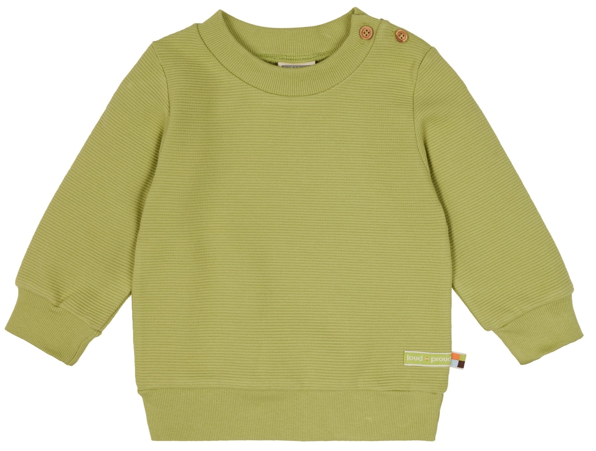 Sweat Rippenstruktur - loud + proud - 1113 - avo - 62/68