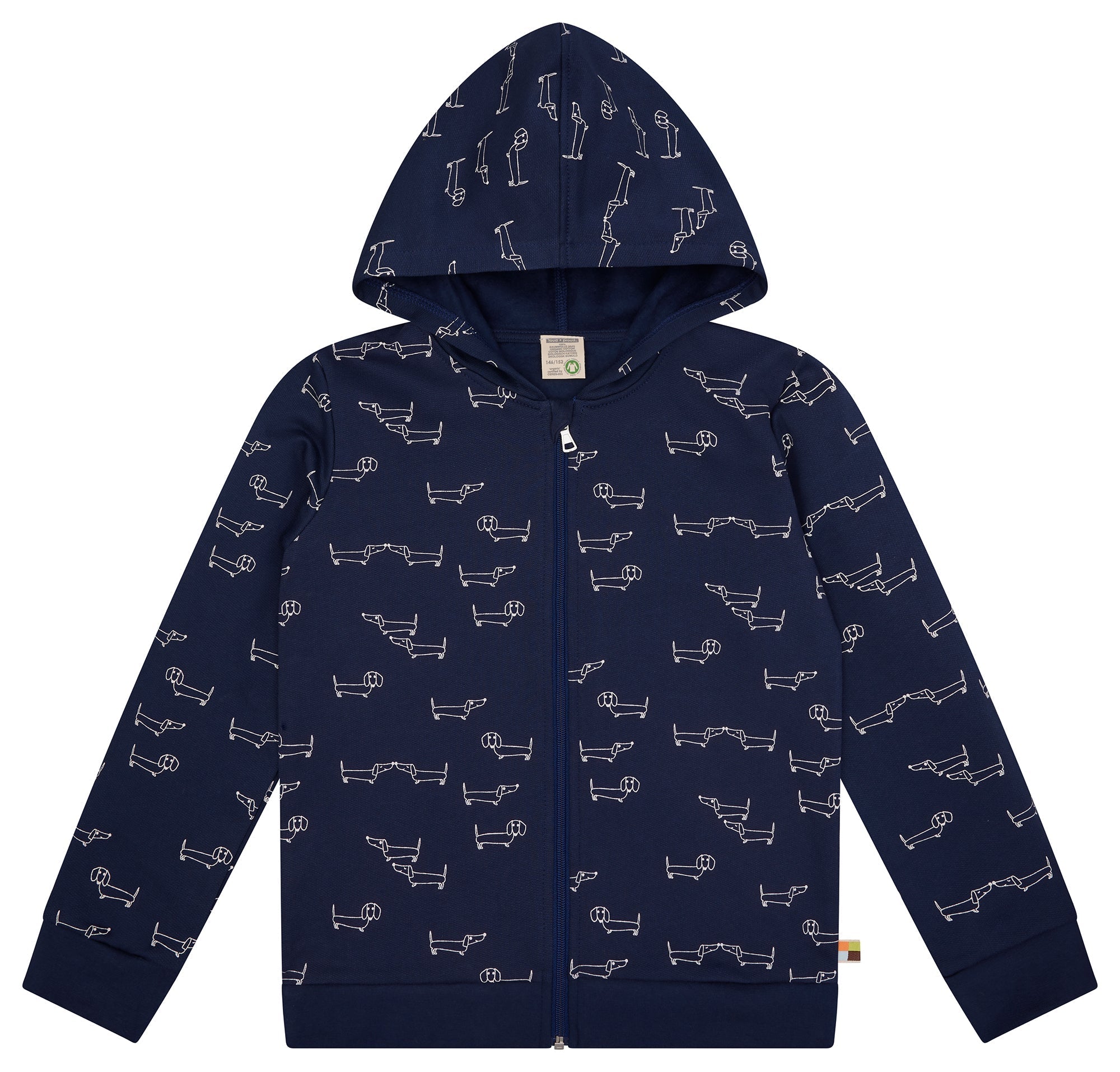 Sweatjacke mit Kapuze - loud + proud - 3162K - ul - 134/140