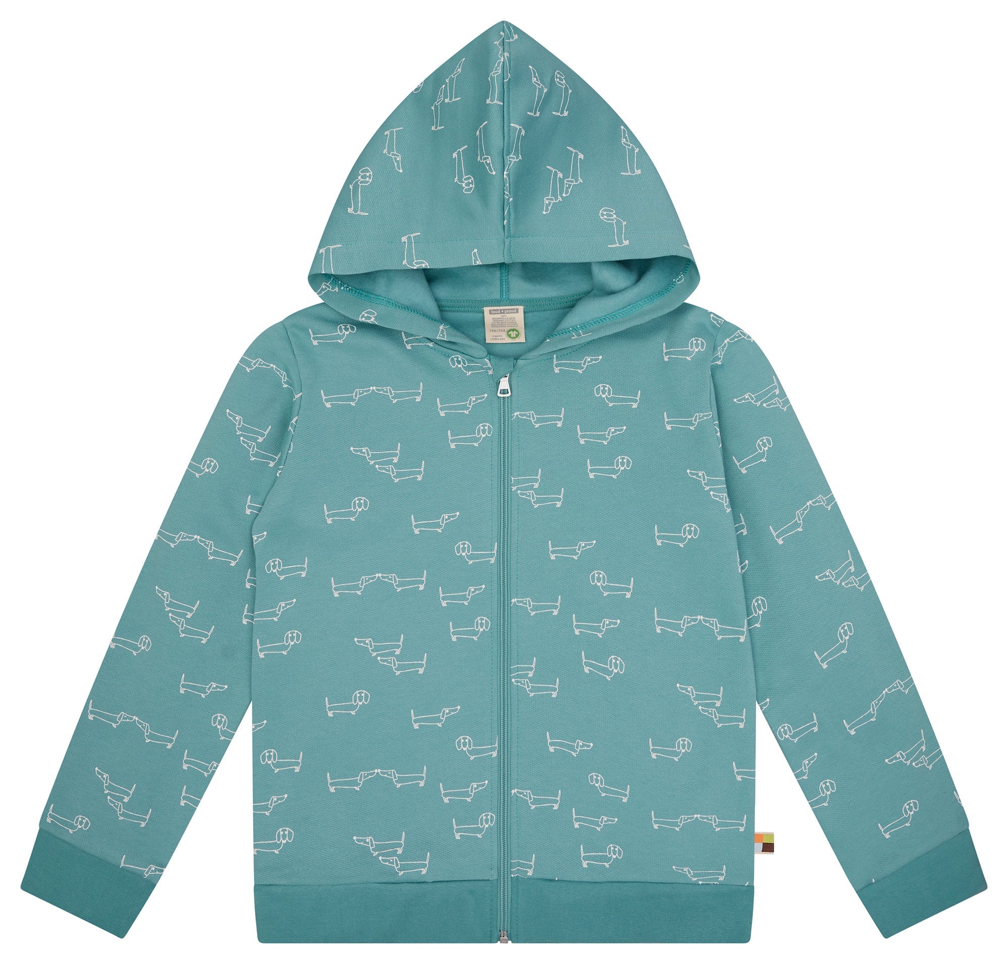 Sweatjacke mit Kapuze - loud + proud - 3162K - ore - 134/140