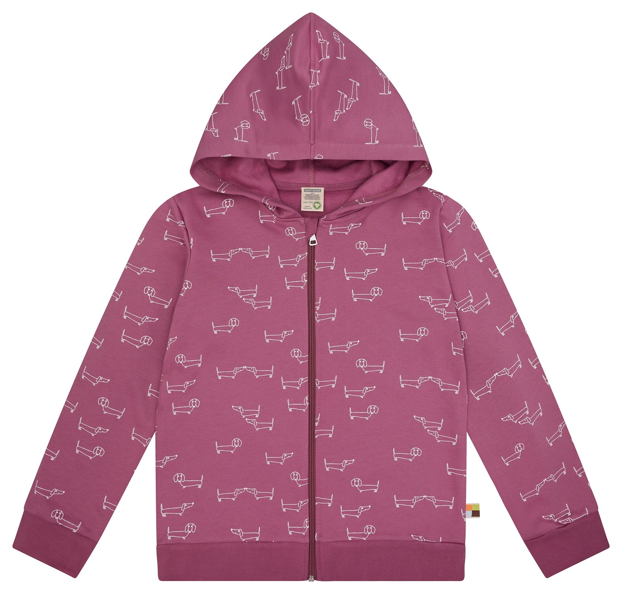 Sweatjacke mit Kapuze - loud + proud - 3162K - grp - 134/140