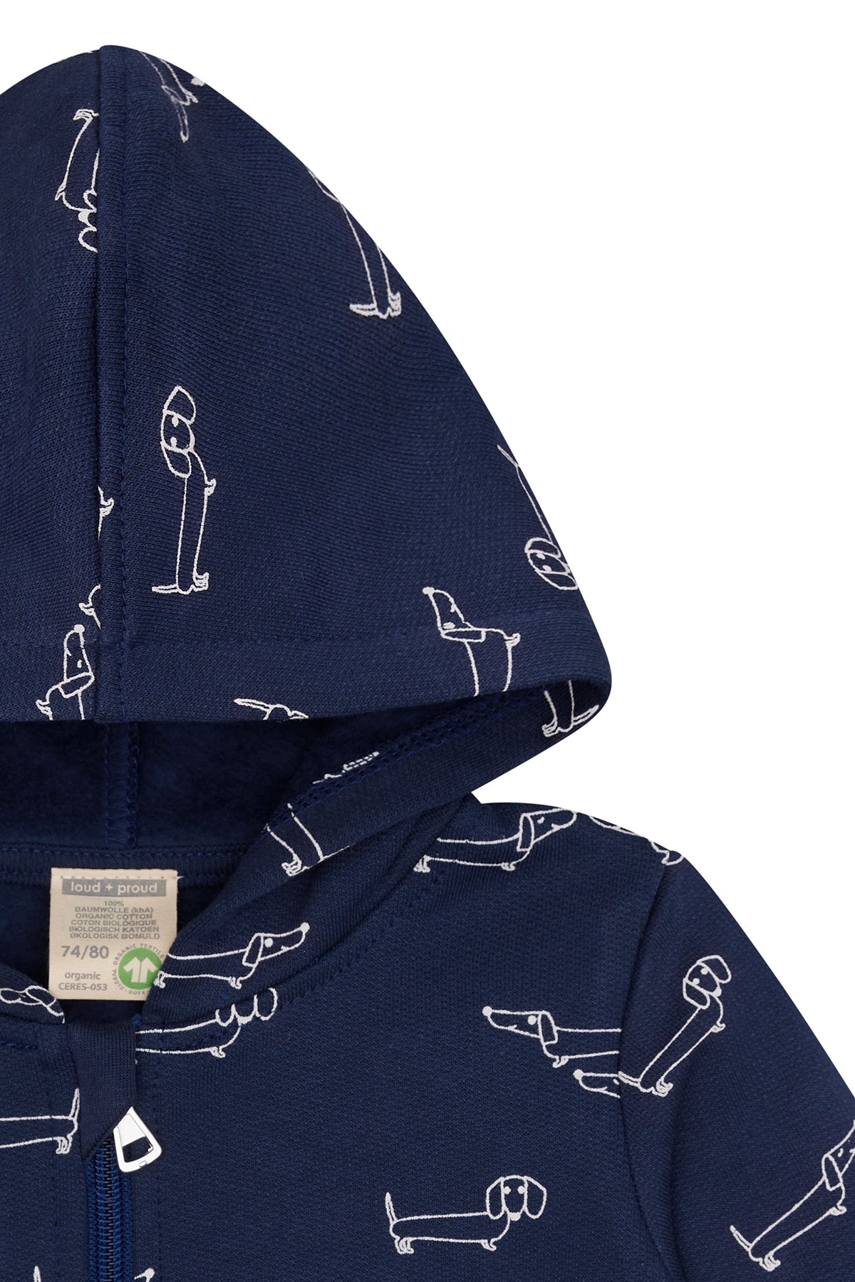 Sweatjacke mit Kapuze - loud + proud - 3162 - ul - 62/68