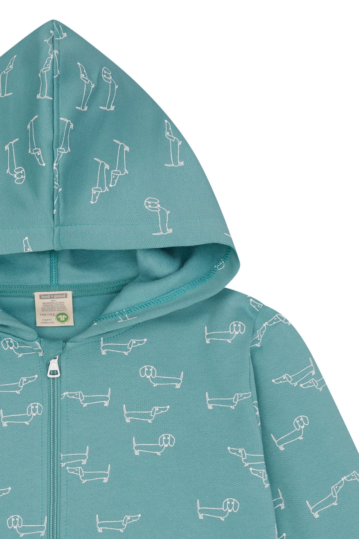 Sweatjacke mit Kapuze - loud + proud - 3162K - ore - 134/140