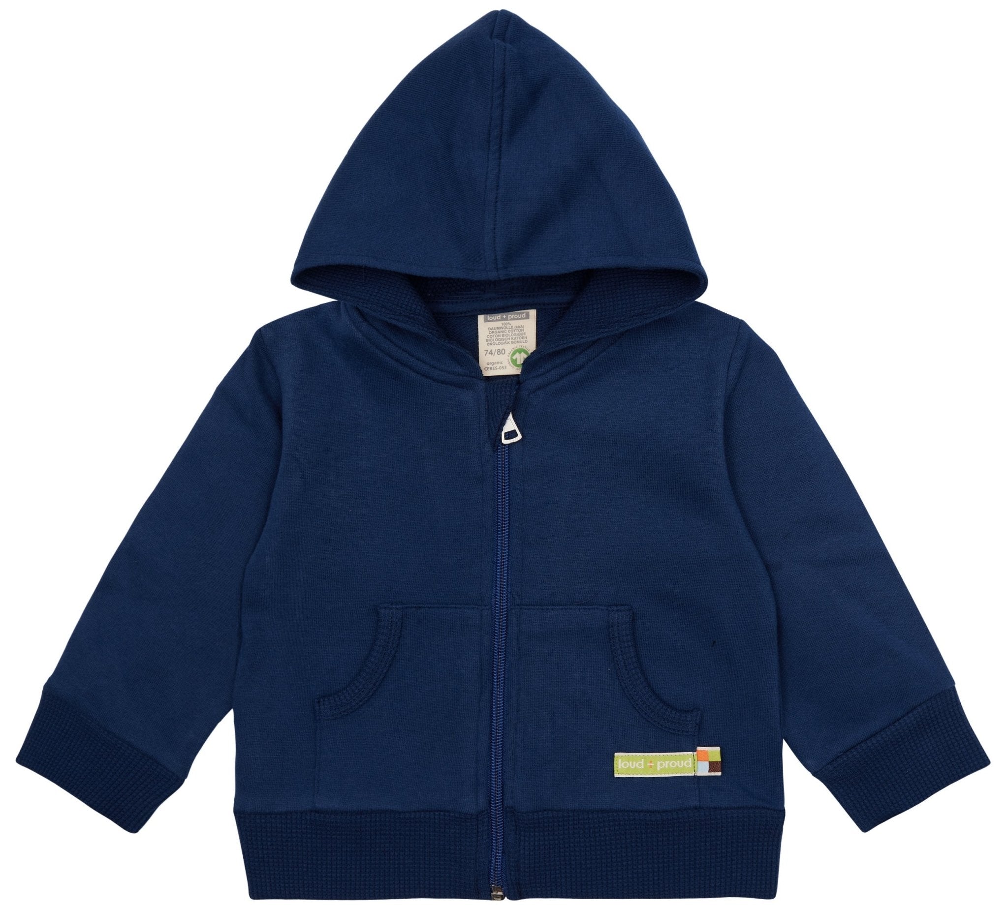 Sweatjacke mit Kapuze - loud + proud - 3134 - ul - 62/68