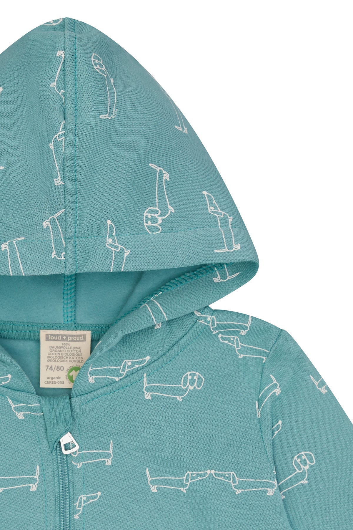 Sweatjacke mit Kapuze - loud + proud - 3162 - ore - 62/68