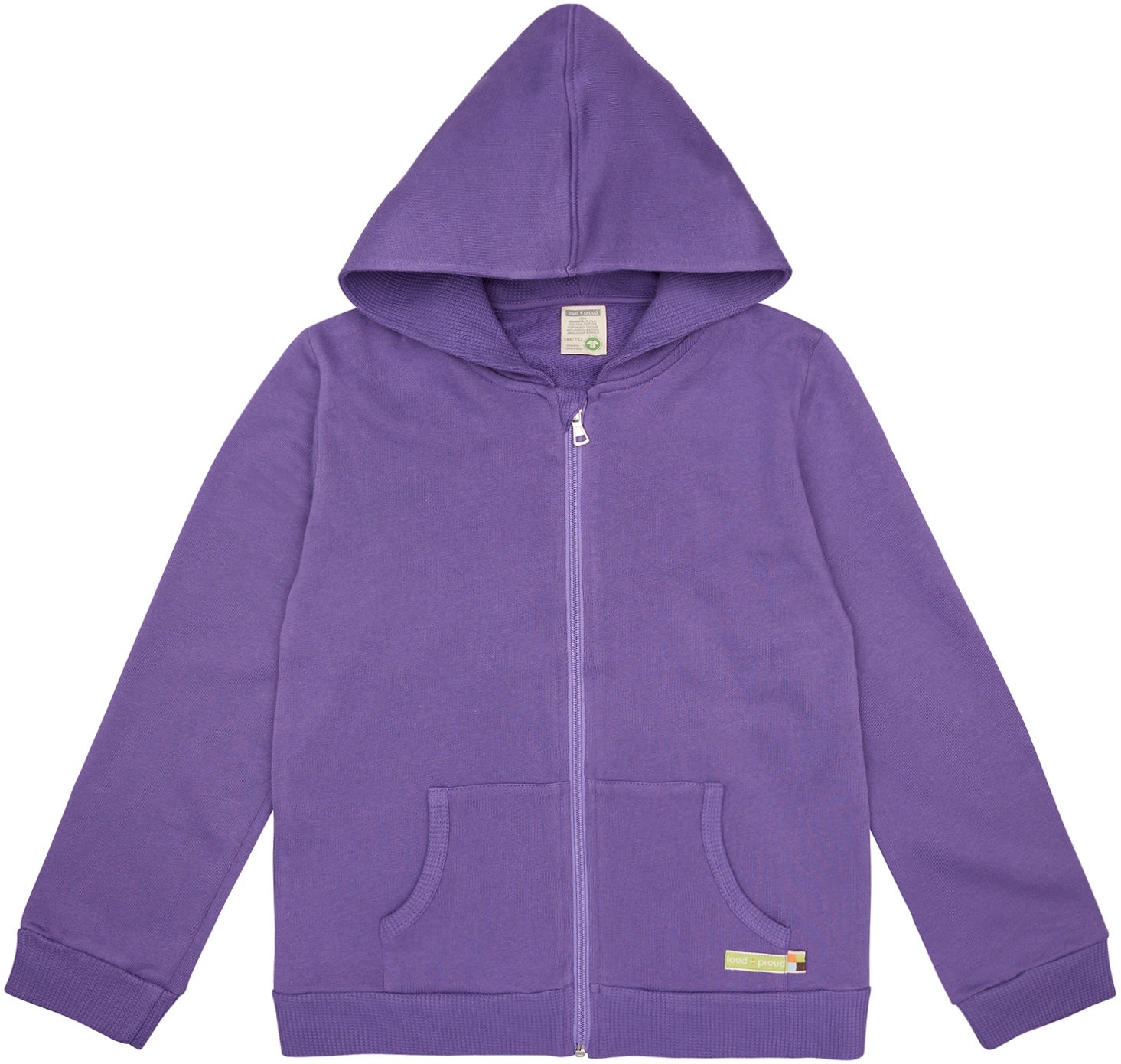 Sweatjacke mit Kapuze - loud + proud - 3134K - vio - 134/140