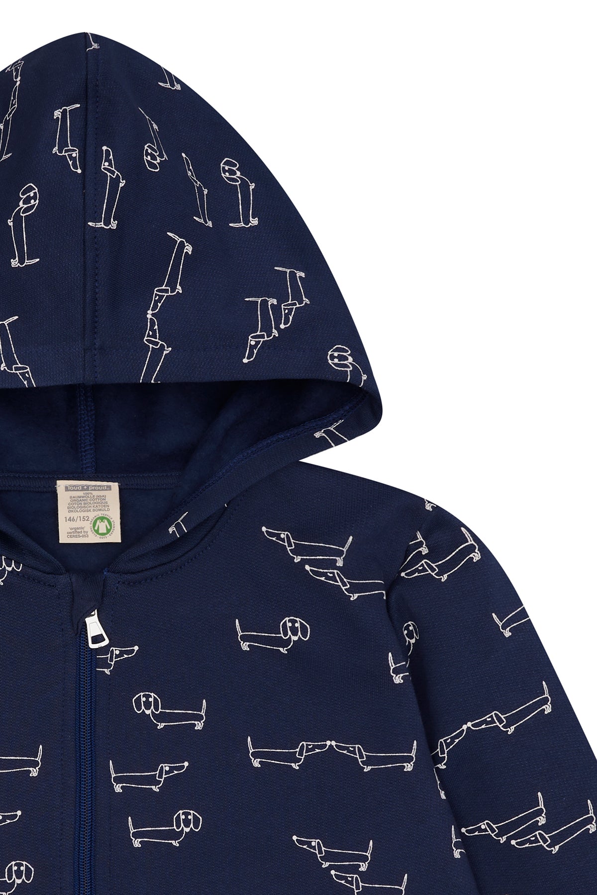 Sweatjacke mit Kapuze - loud + proud - 3162K - ul - 134/140