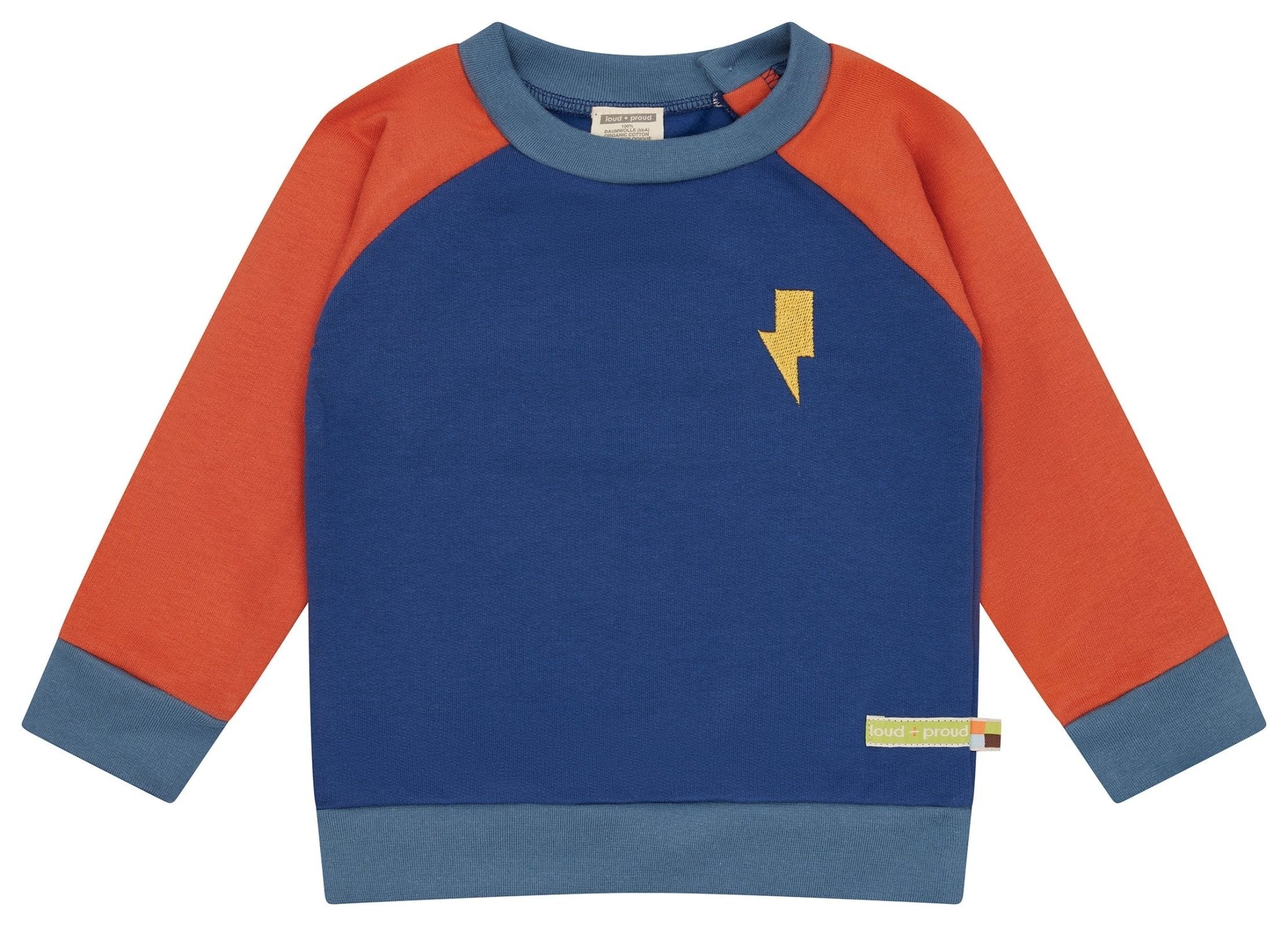 Sweatshirt Colorblock - loud + proud - 1196 - ul/cin - 62/68