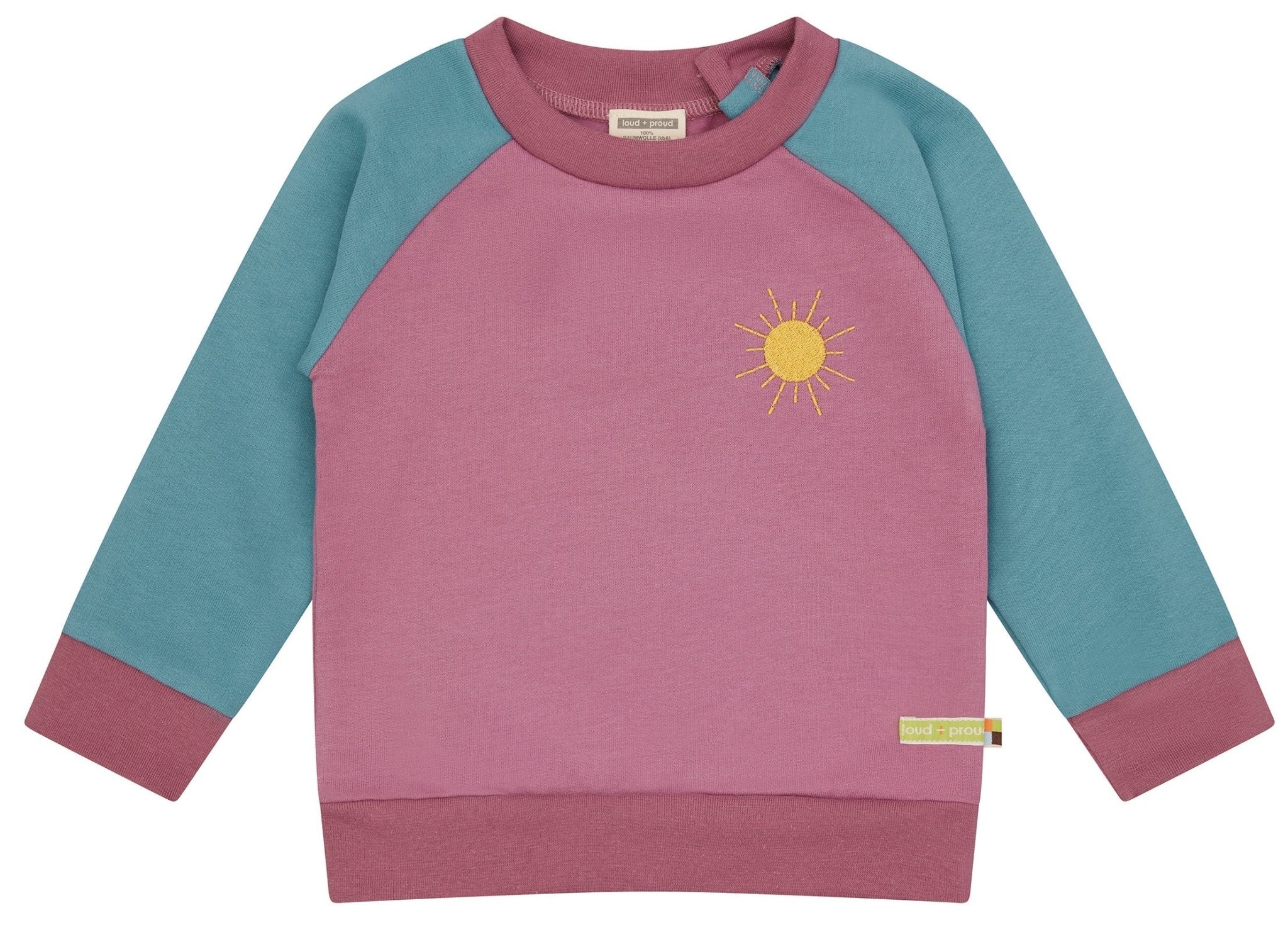 Sweatshirt Colorblock - loud + proud - 1196 - grp/top - 62/68