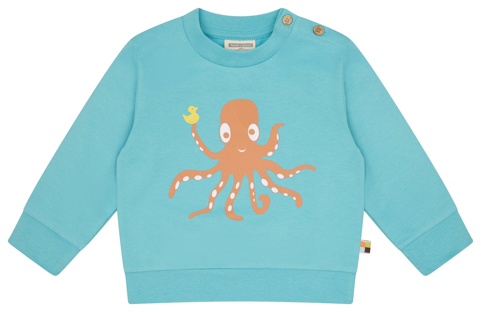 Sweatshirt mit Druckmotiv - loud + proud - 1205-cya-62/68