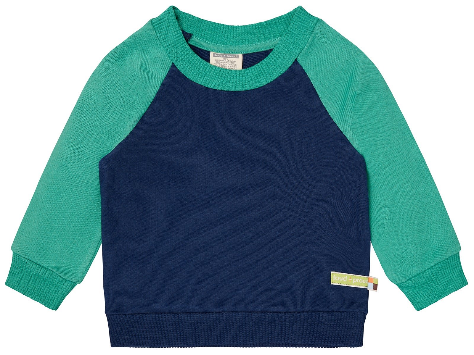 Sweatshirt mit Raglanärmeln - loud + proud - 1160 - ul/pla - 62/68