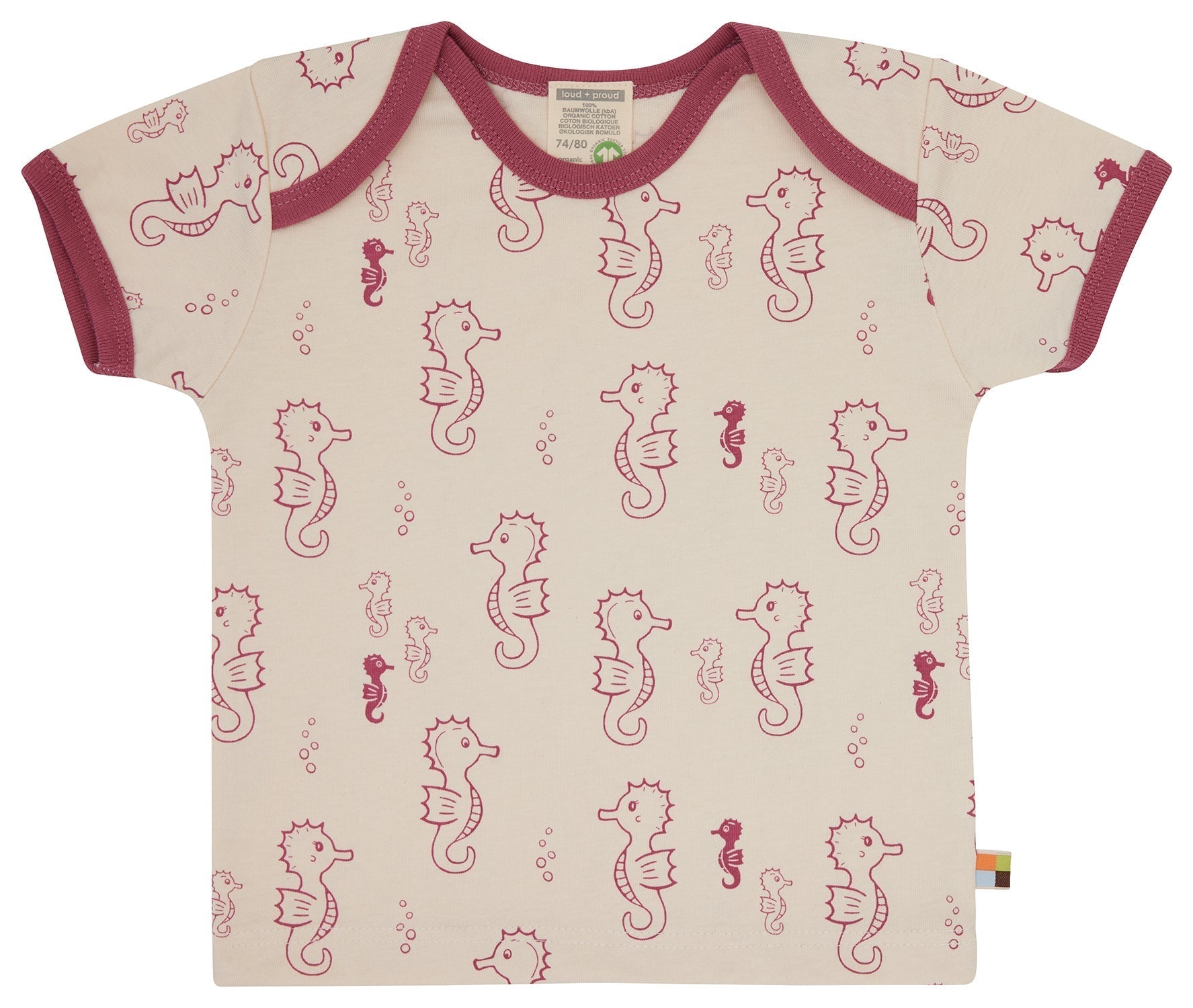 T-Shirt Druck - loud + proud - 1174 - rou - 62/68