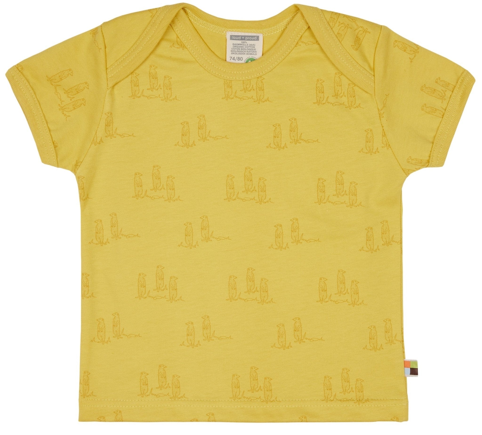 T-Shirt Druck - loud + proud - 1124 - gol - 62/68