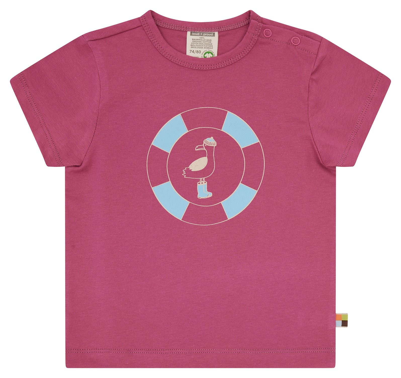 T-Shirt Druck - loud + proud - 1186 - rou - 62/68