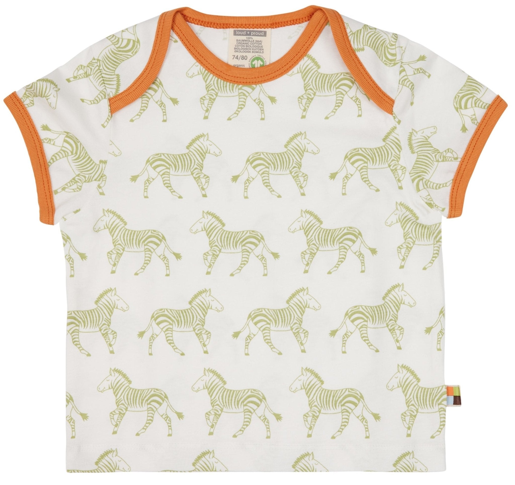 T-Shirt Druck - loud + proud - 1118 - avo - 62/68