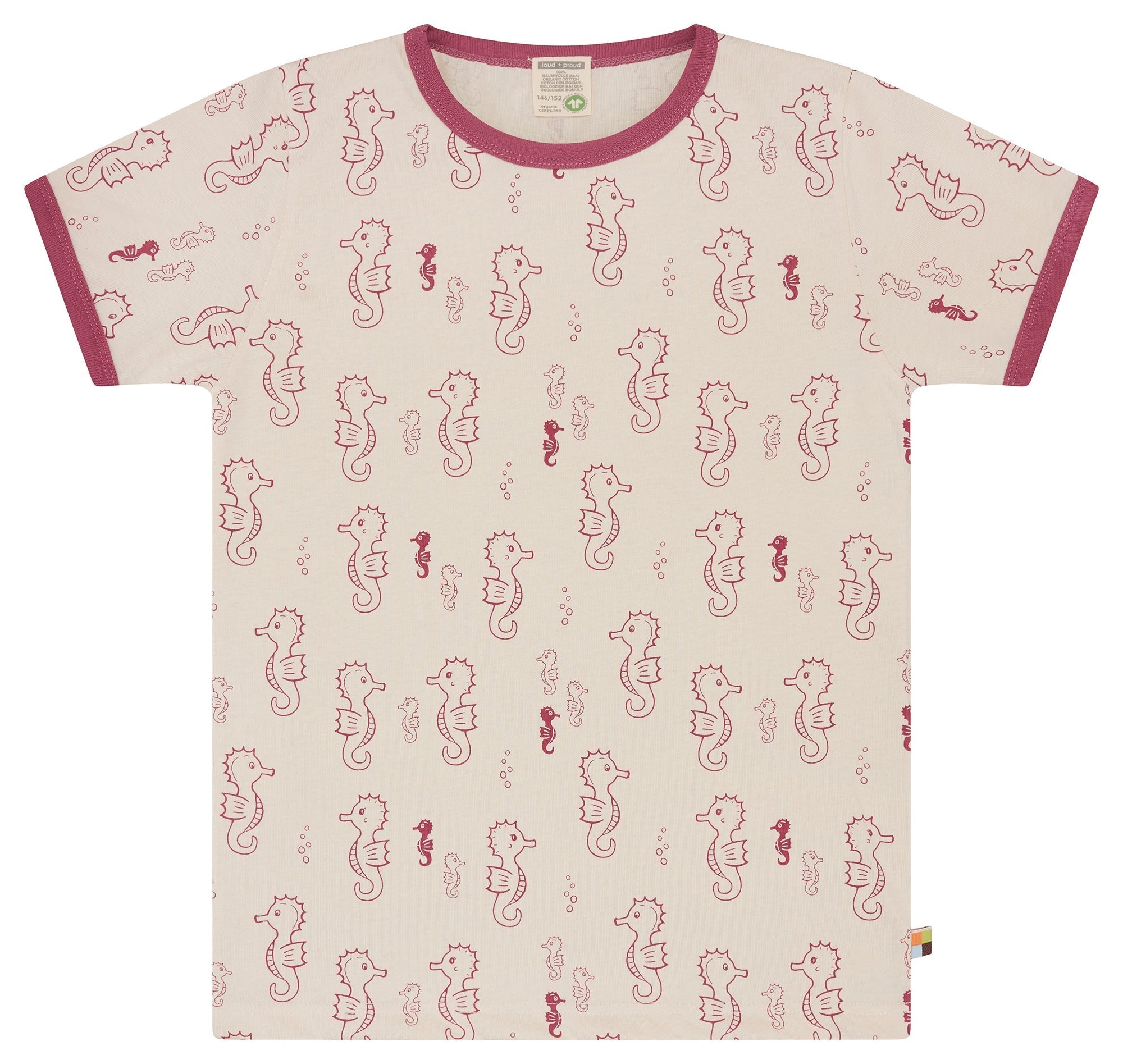 T-Shirt Druck - loud + proud - 1174K - rou - 134/140