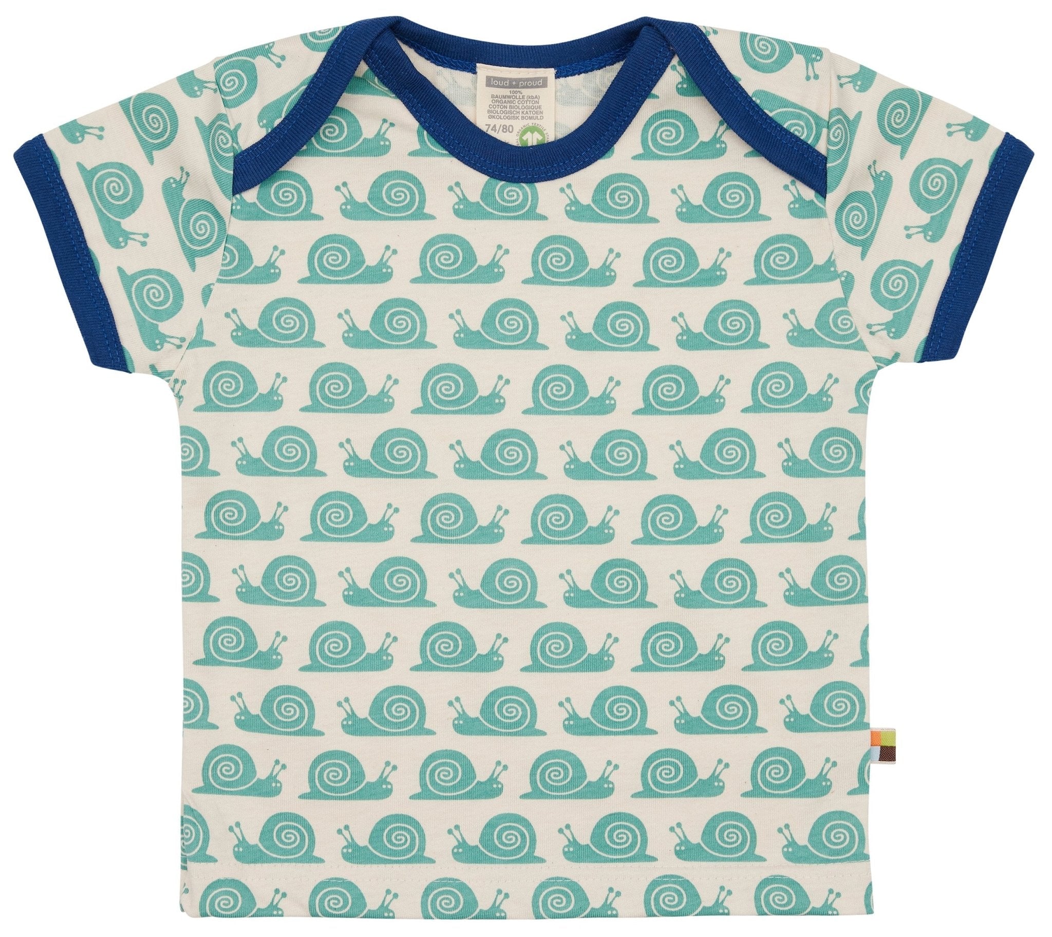 T-Shirt mit Druck Schnecken - loud + proud - 2092 - ore - 62/68