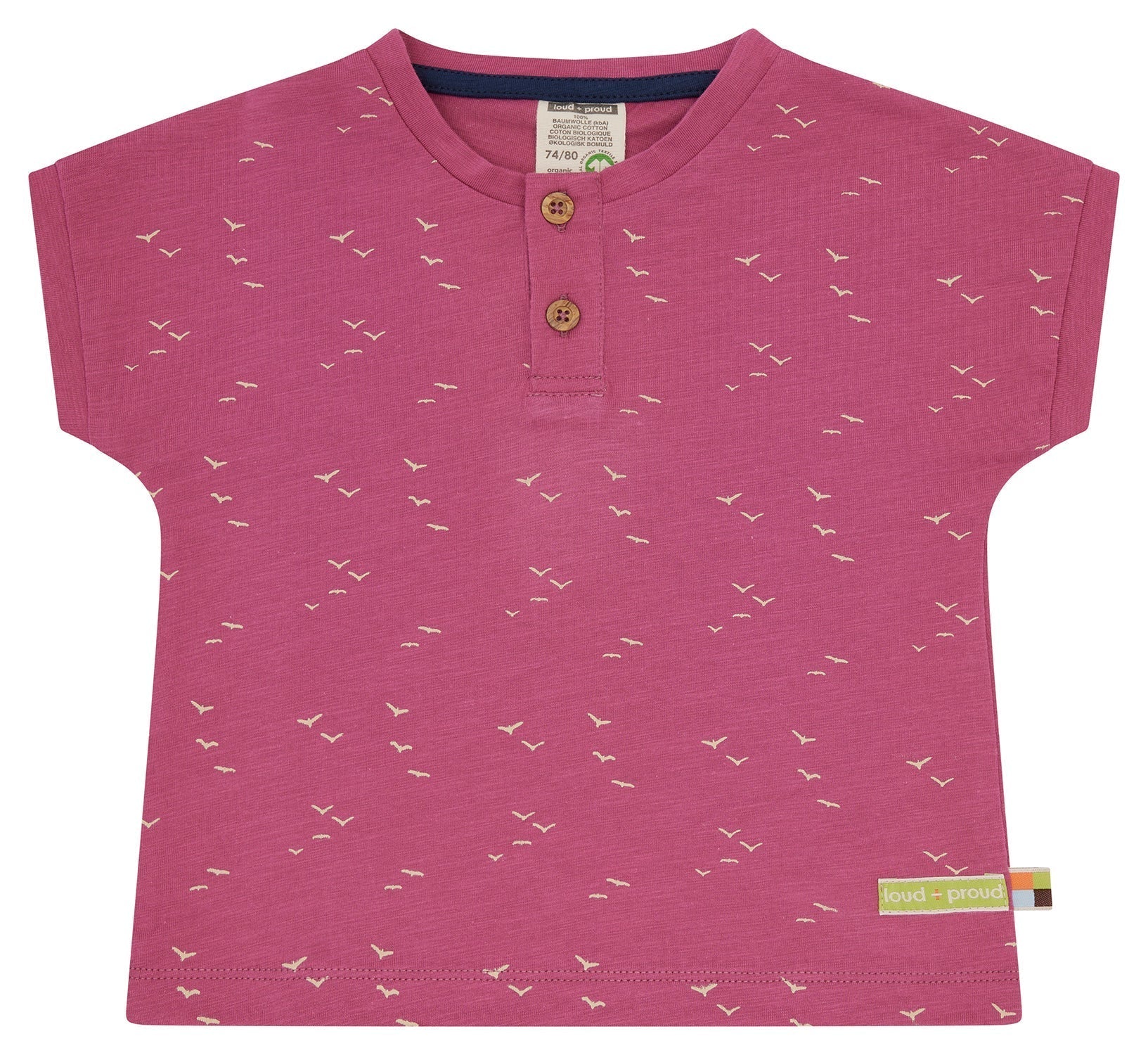 T-Shirt Slub Jersey - loud + proud - 1181 - rou - 62/68