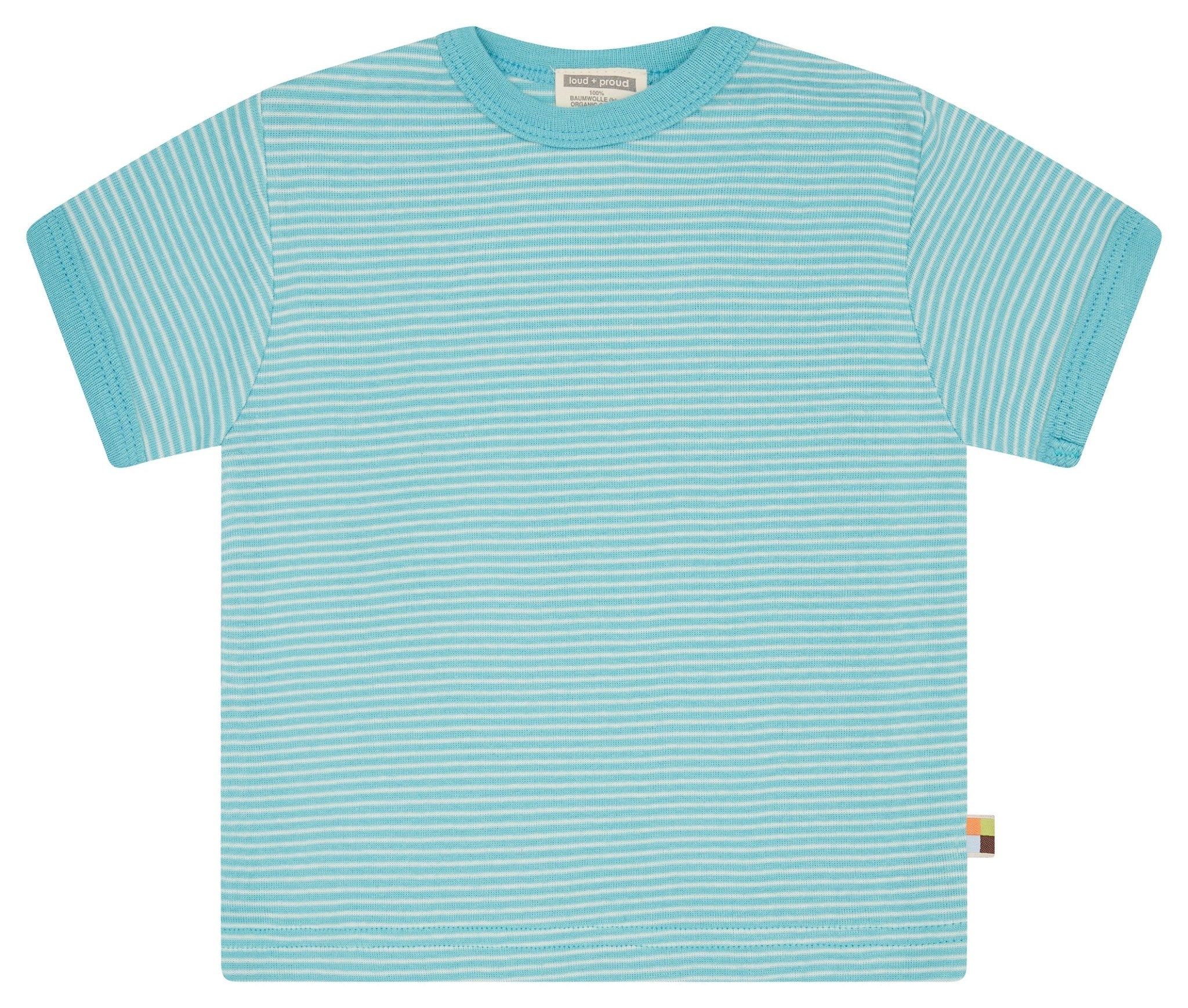 T-Shirt Streifen - loud + proud - 1207-cya-62/68