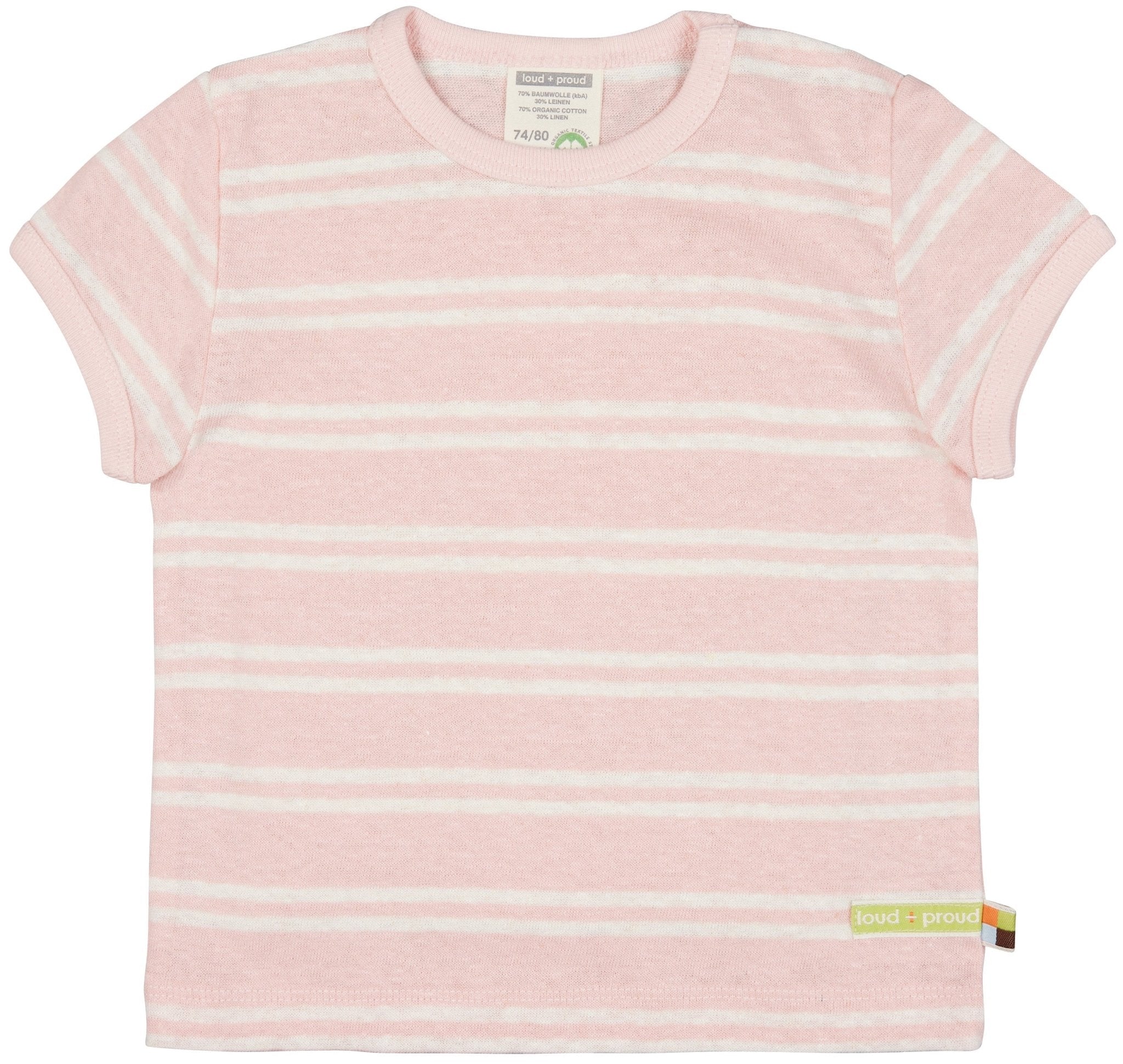 - T-Shirt Streifen mit Leinen - loud + proud - 1066-rs-62/68