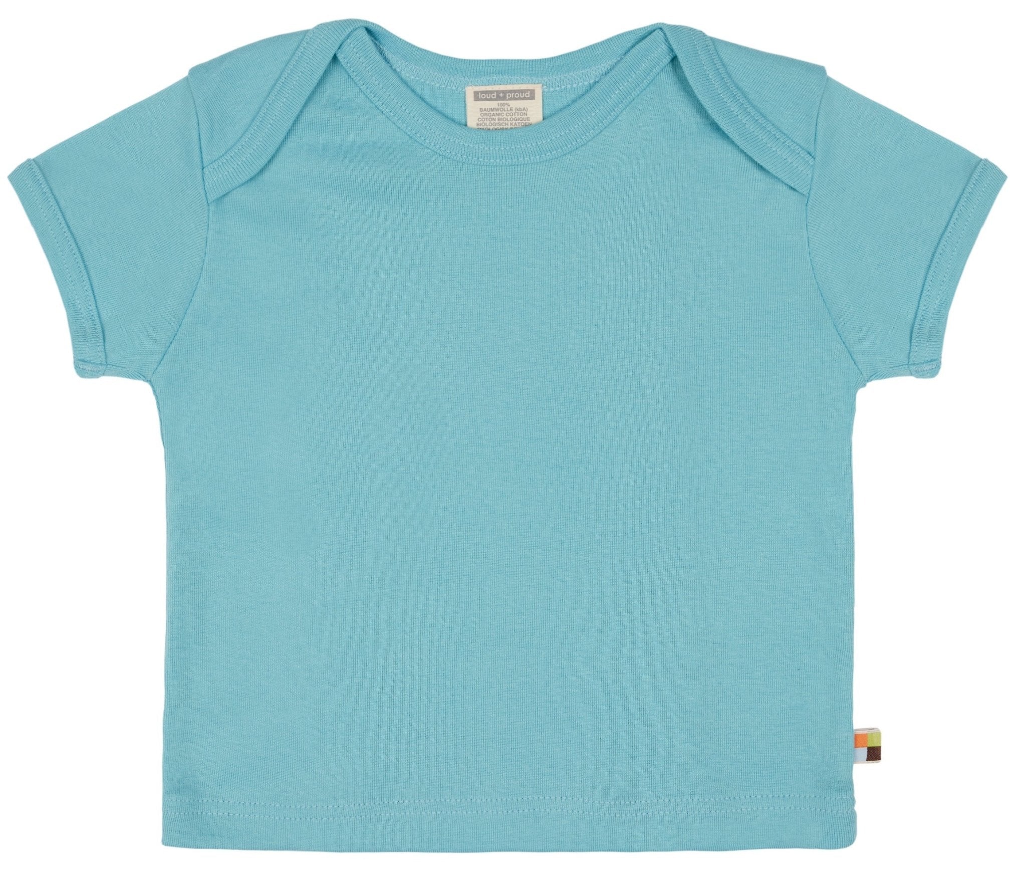 T-Shirt uni - loud + proud - 1116 - cya - 62/68