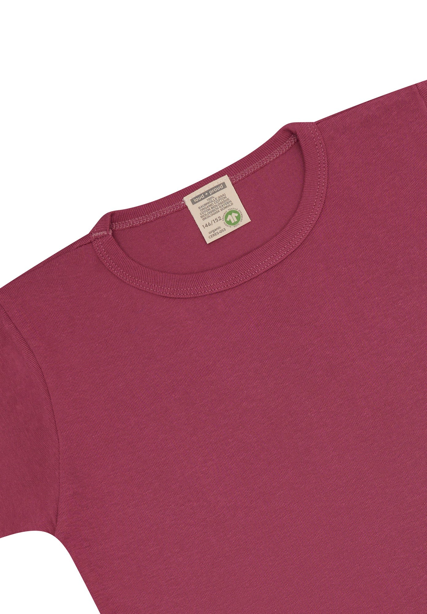 T-Shirt uni - loud + proud - 1190K - rou - 134/140