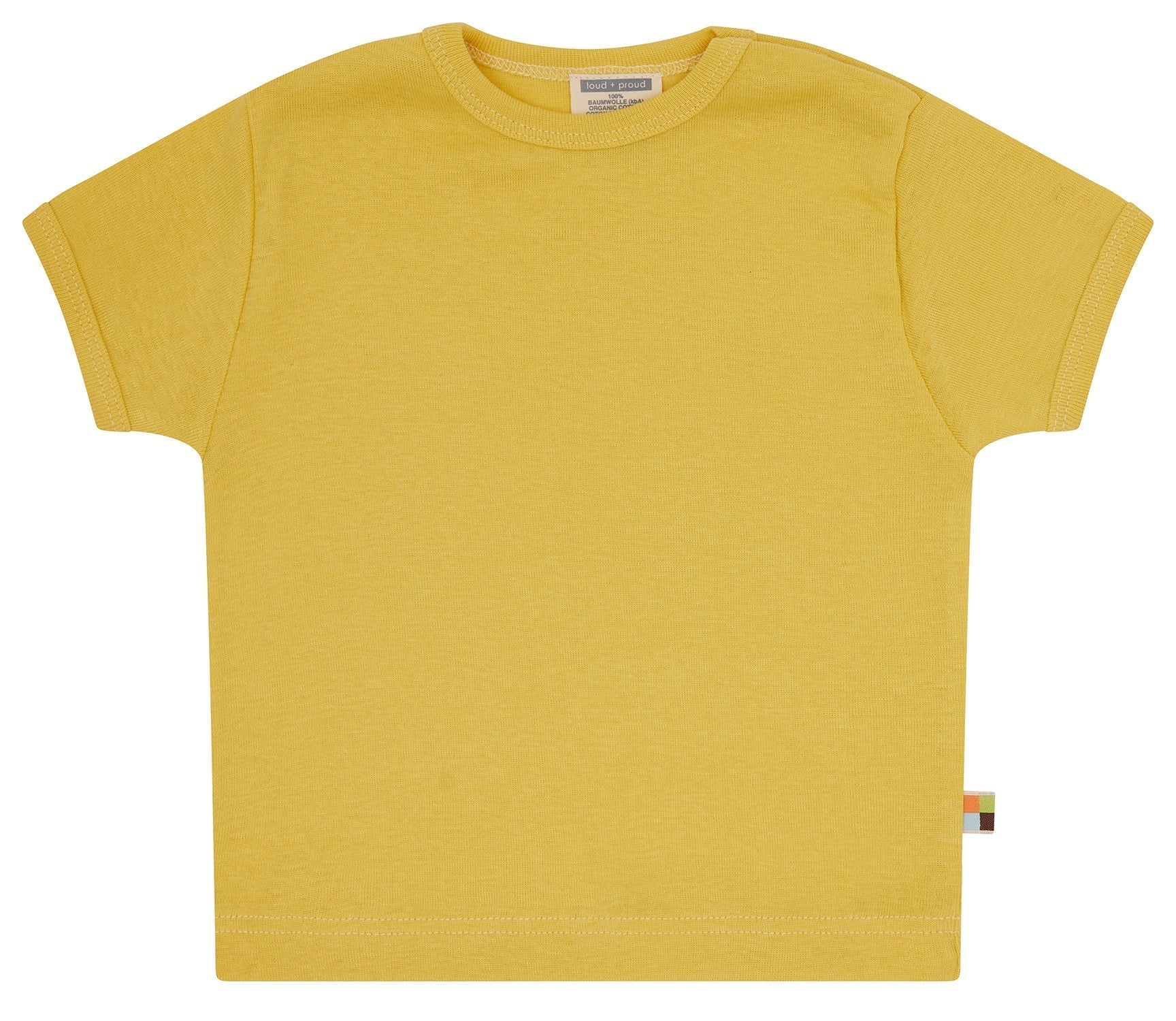 T-Shirt uni - loud + proud - 1190 - gol - 62/68