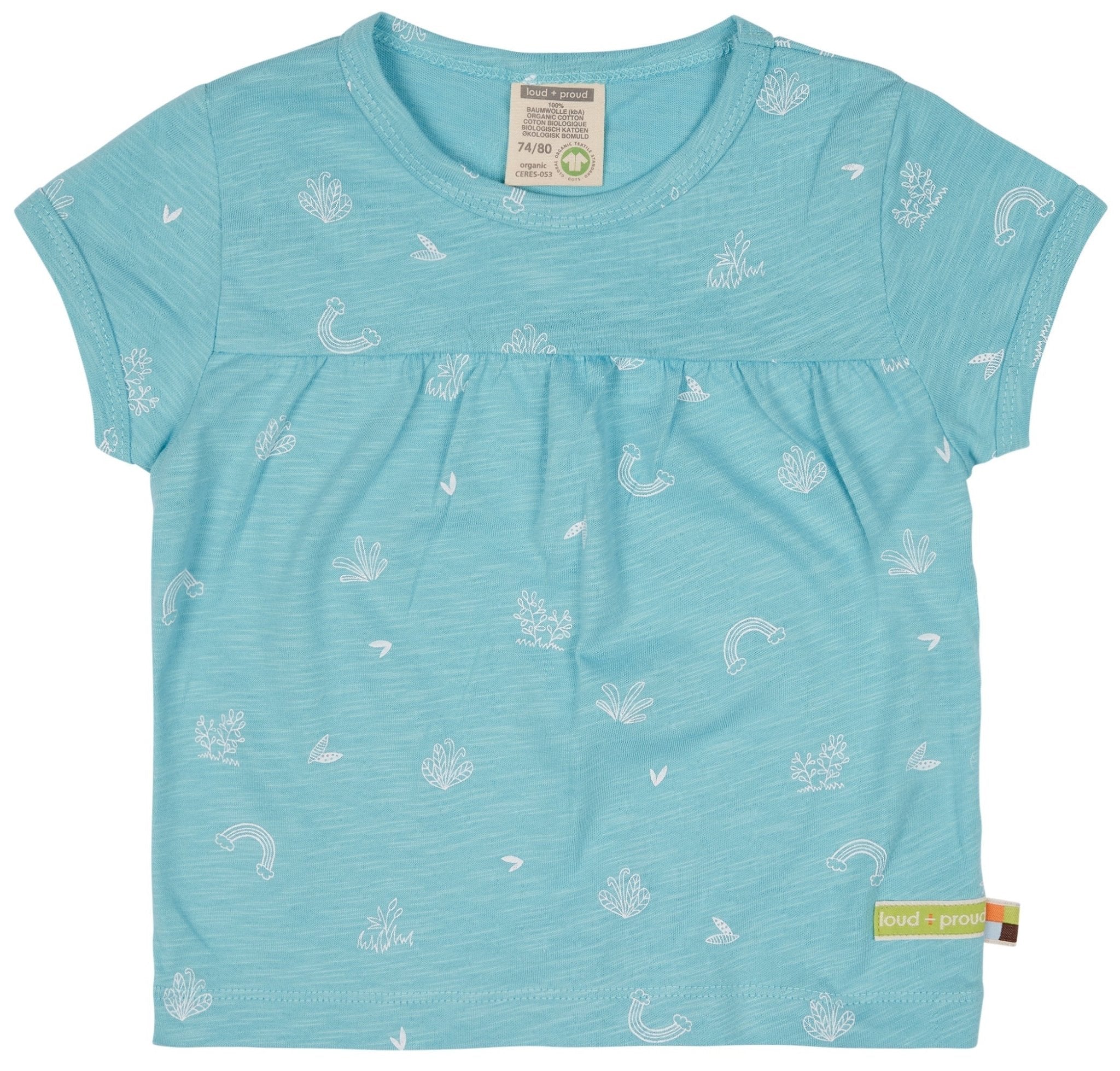 Tunika Slub Jersey mit Druck - loud + proud - 1122 - cya - 62/68