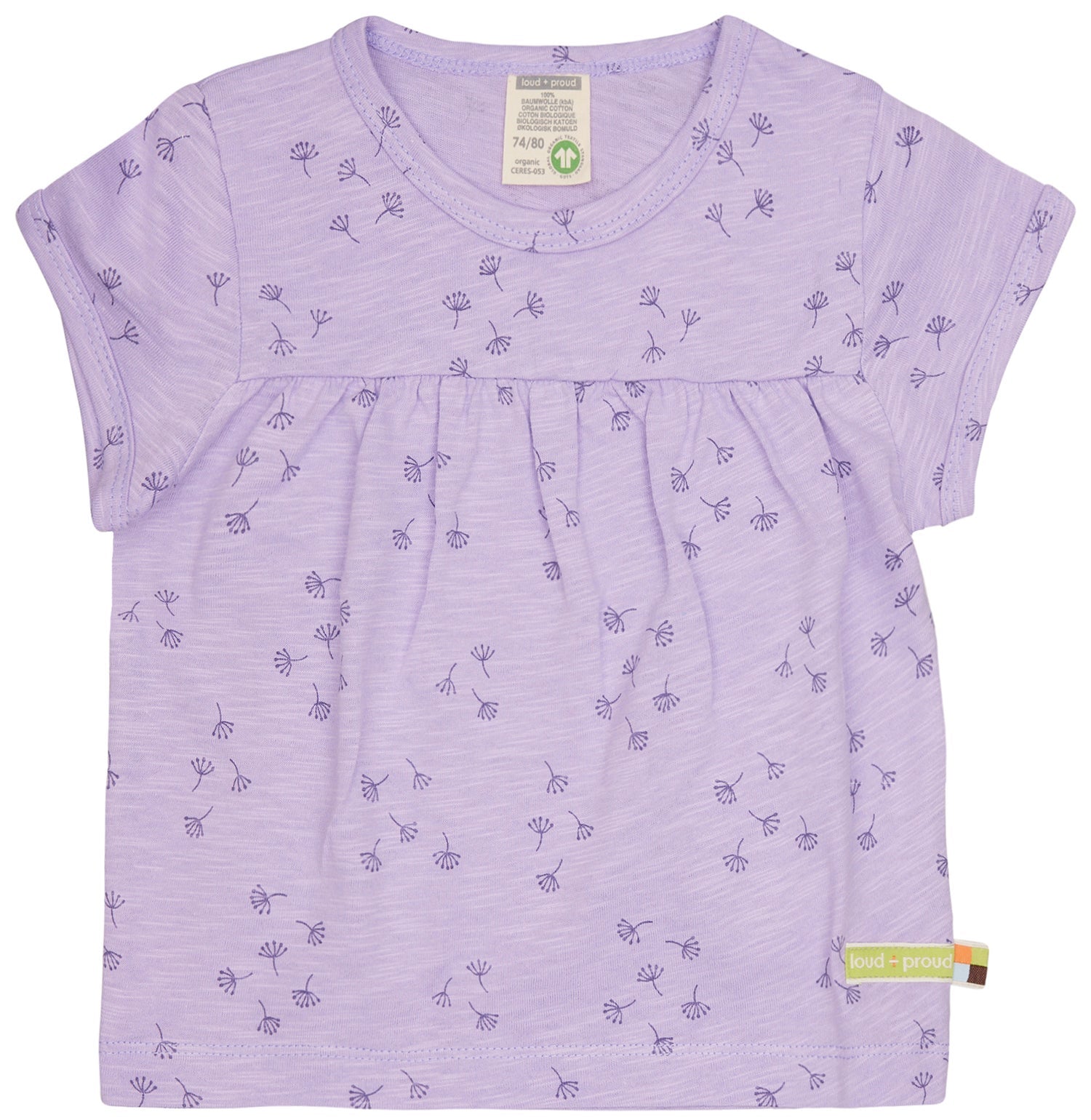 Tunika Slub Jersey mit Druck - loud + proud - 1143 - lil - 62/68