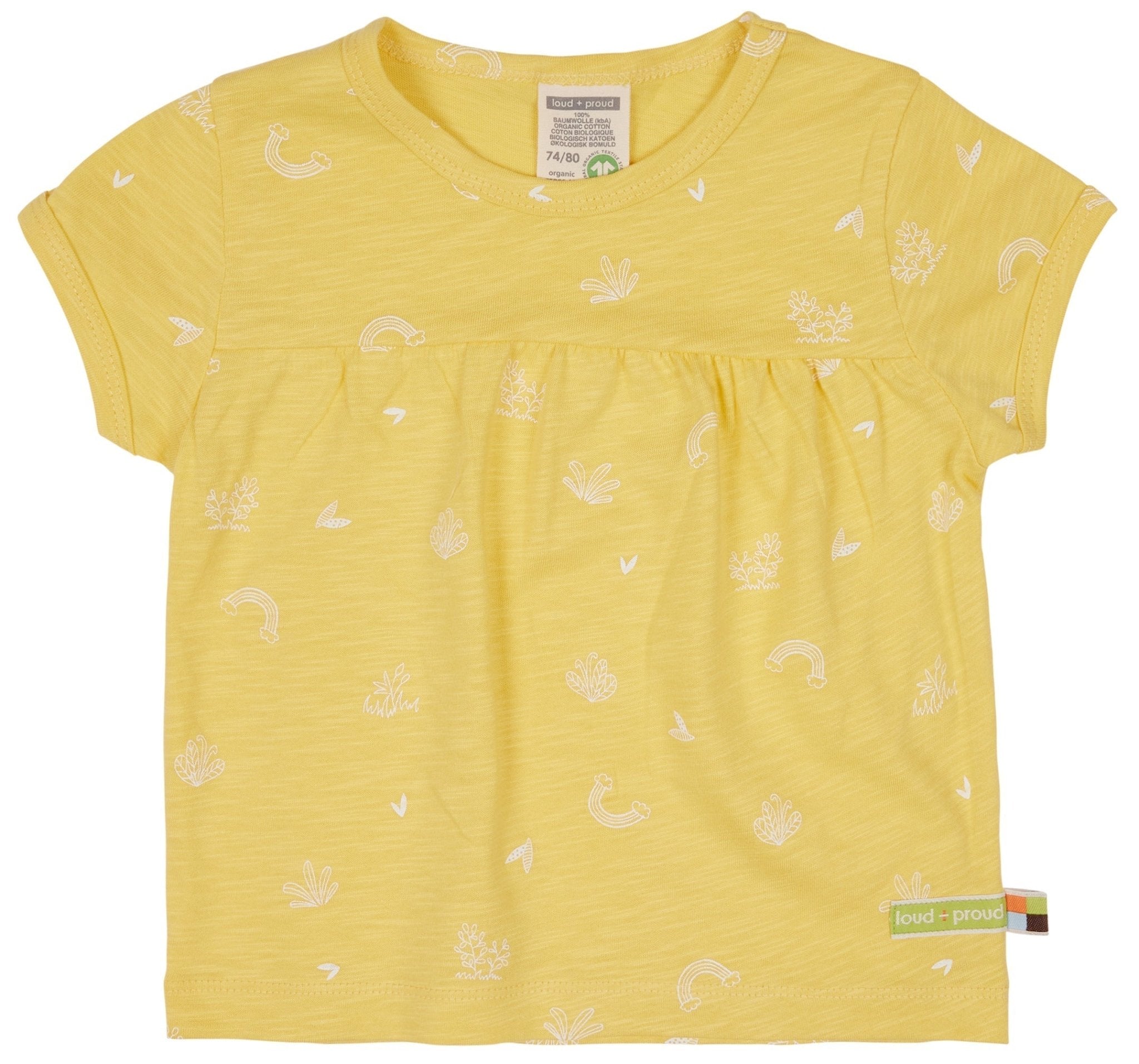 Tunika Slub Jersey mit Druck - loud + proud - 1122 - gol - 62/68