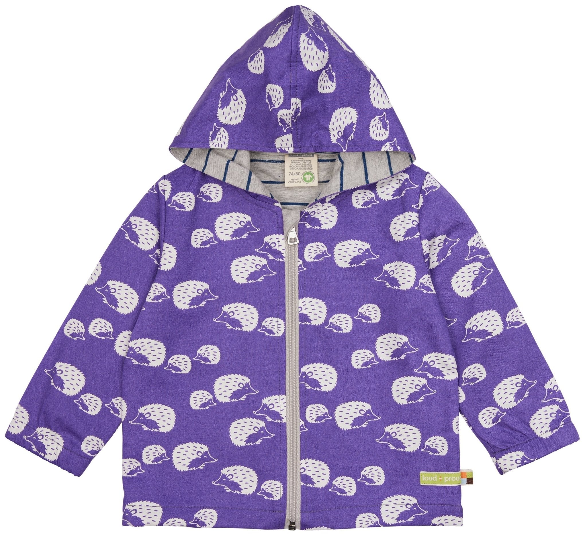 Wasserabweisende Jacke mit Druck - loud + proud - 3130 - vio - 62/68